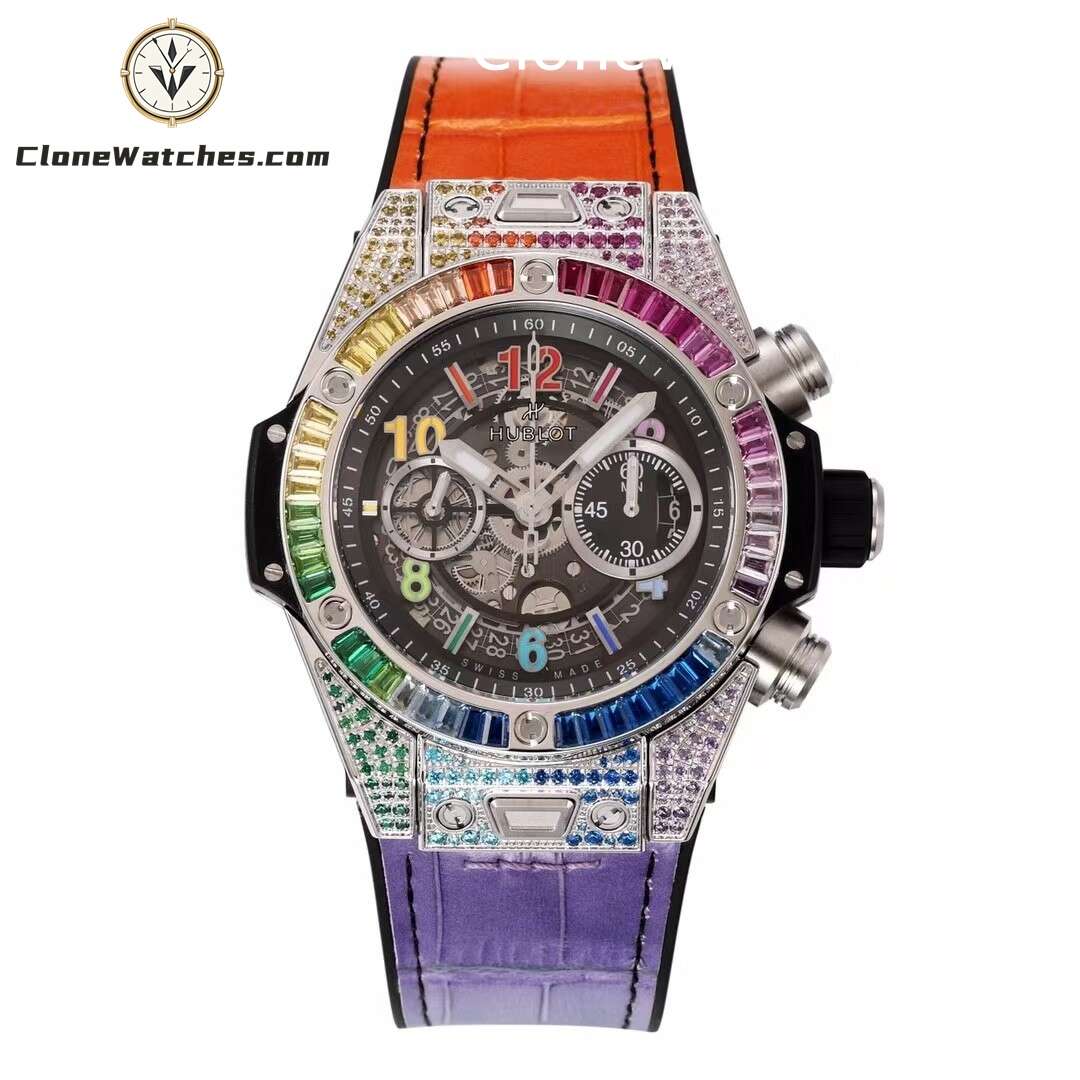 Hublot Super Clone Watches 1:1 Big Bang Unico Titanium Rainbow 42MM 441.NX.1117.LR.0999