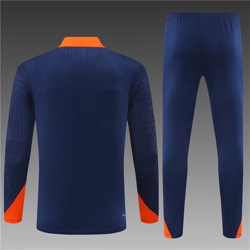 2024/25 Dutch half-pull training uniform royal blue 1:1 Thai quality suit
