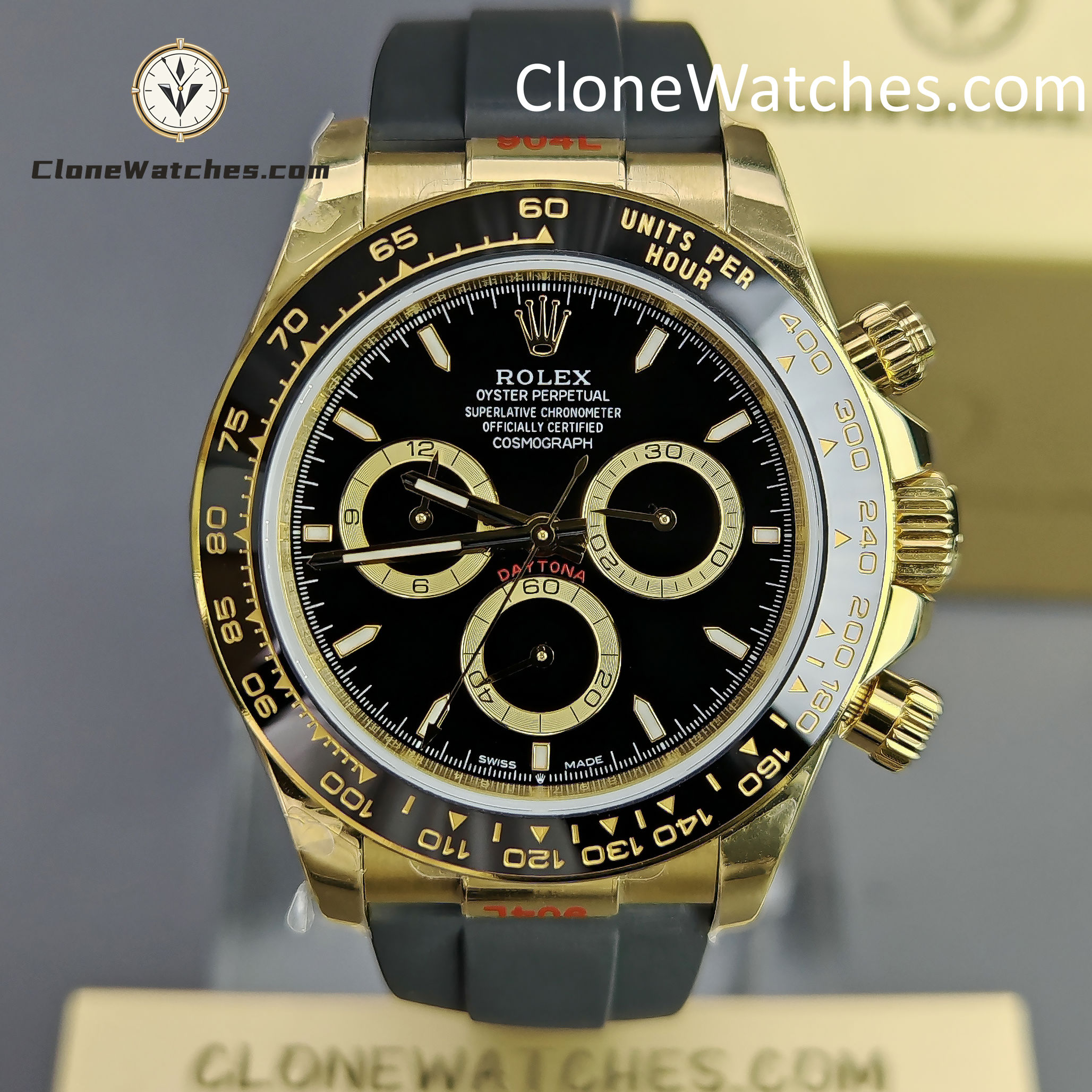 Rolex Super Clone Watches 1:1 Daytona 18k Gold M126518ln-0008 4131 Movement