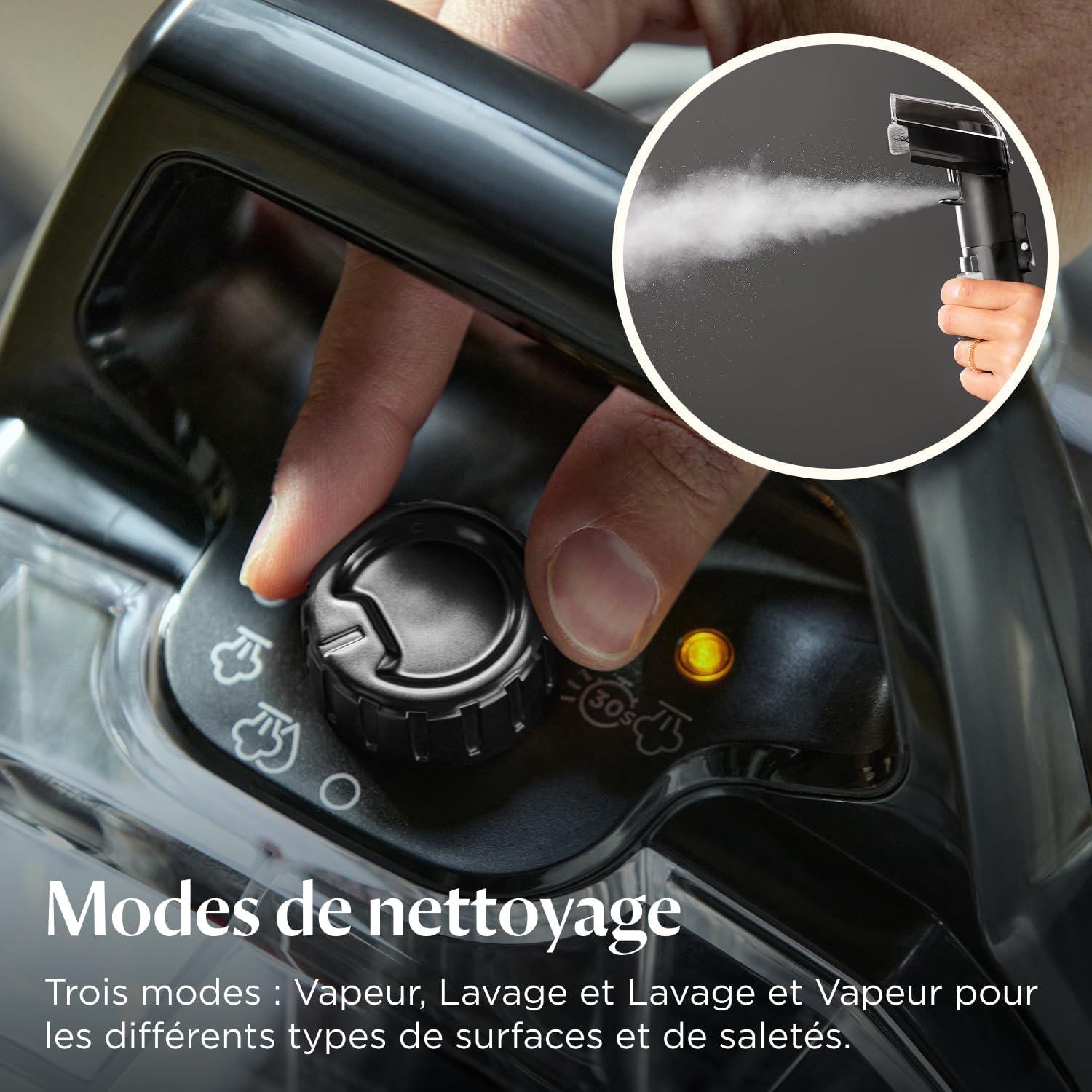 Shampouineuse canapé 1000 W technologie HydroSteam pour tapis tissus voiture