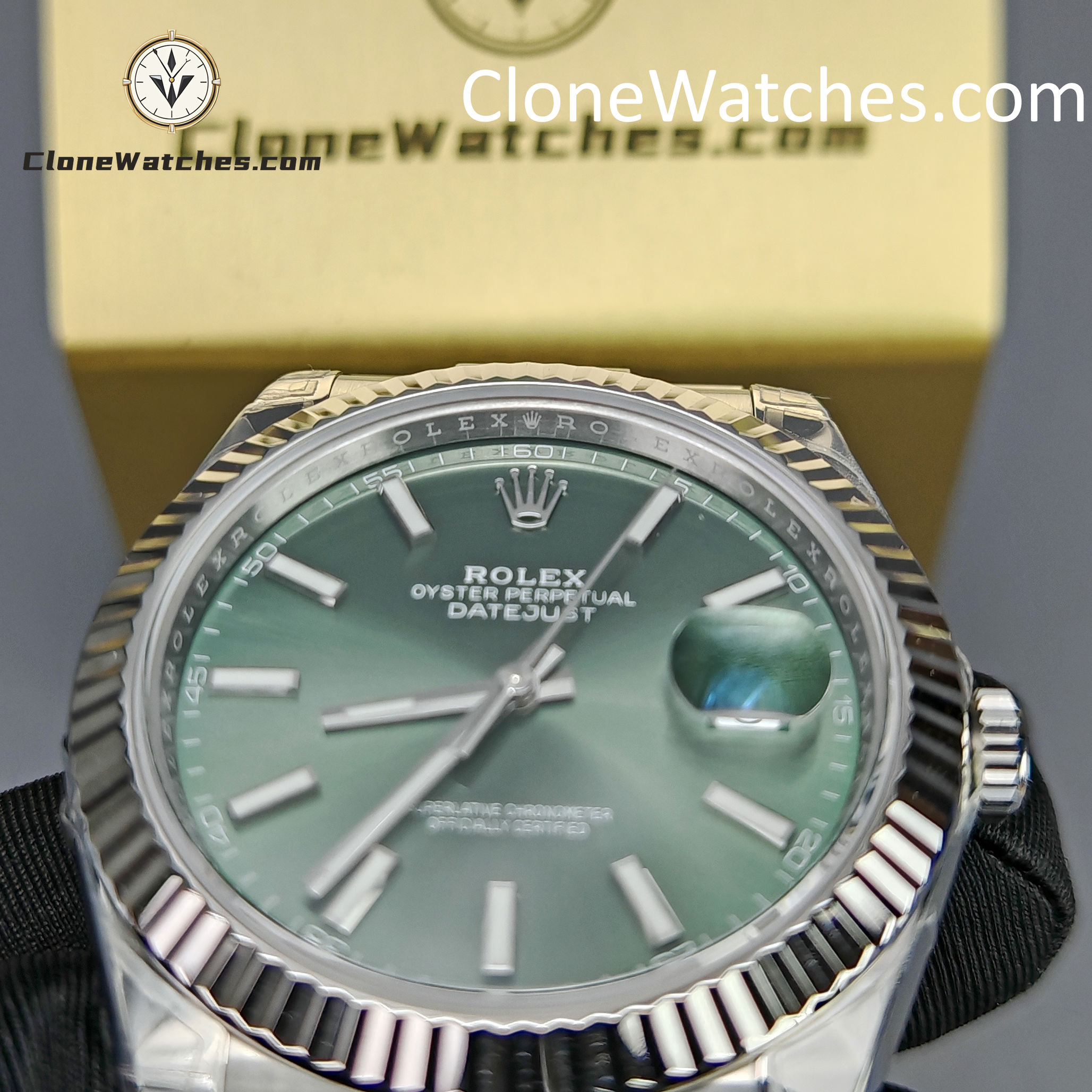 Rolex Super Clone Watches 1:1 DateJust Green Dial m126334-0027 Oyster 41MM 3235 Movement