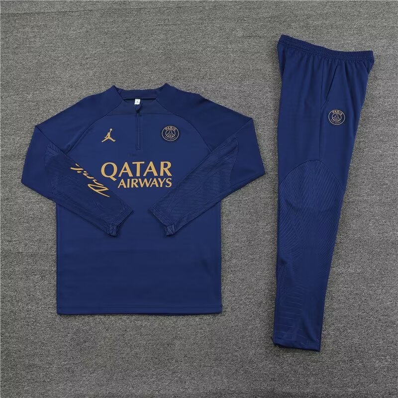 2023/2024 Paris Half Pull Training Wear Royal Blue Suit