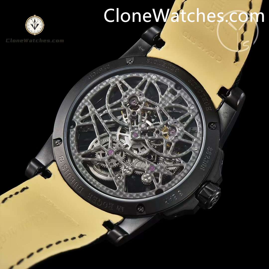 Roger Dubuis Super Clone Watches 1:1 Excalibur Skeleton Double Flying Tourbillon RDDBEX0471 45MM
