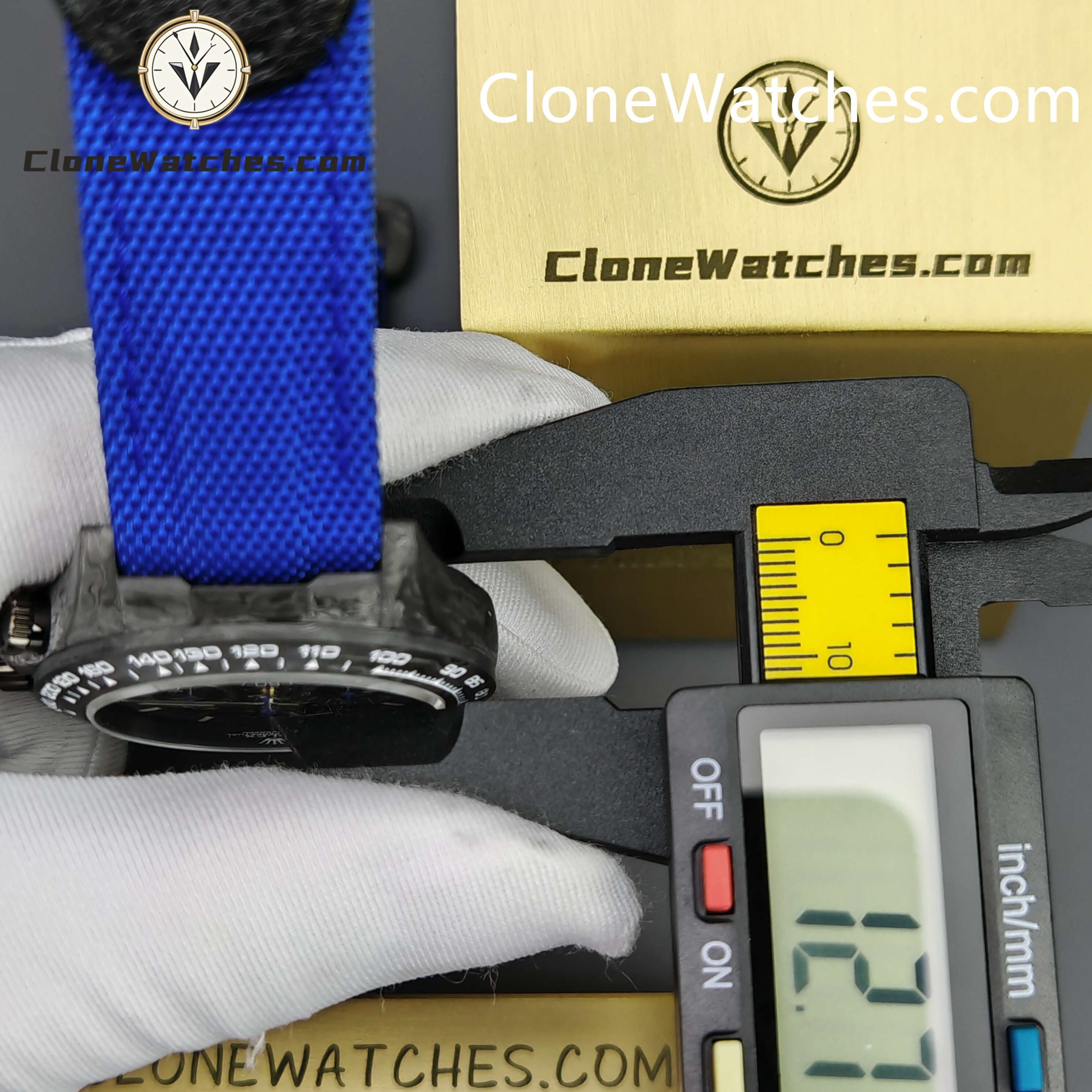 Modified Super Clone Watches 1:1 GET Rolex Daytona Skeleton Dial 4130 Movement Blue Strap