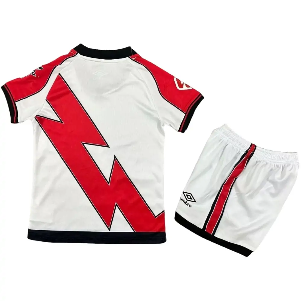 2025/26 Rayo Vallecano Home White Jersey - Kids Kit
