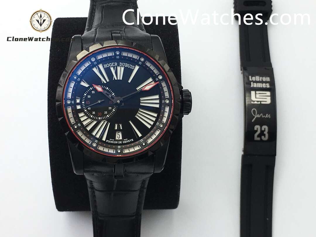 Roger Dubuis Super Clone Watches 1:1 Excalibur Black Dial DBEX0542 45MM