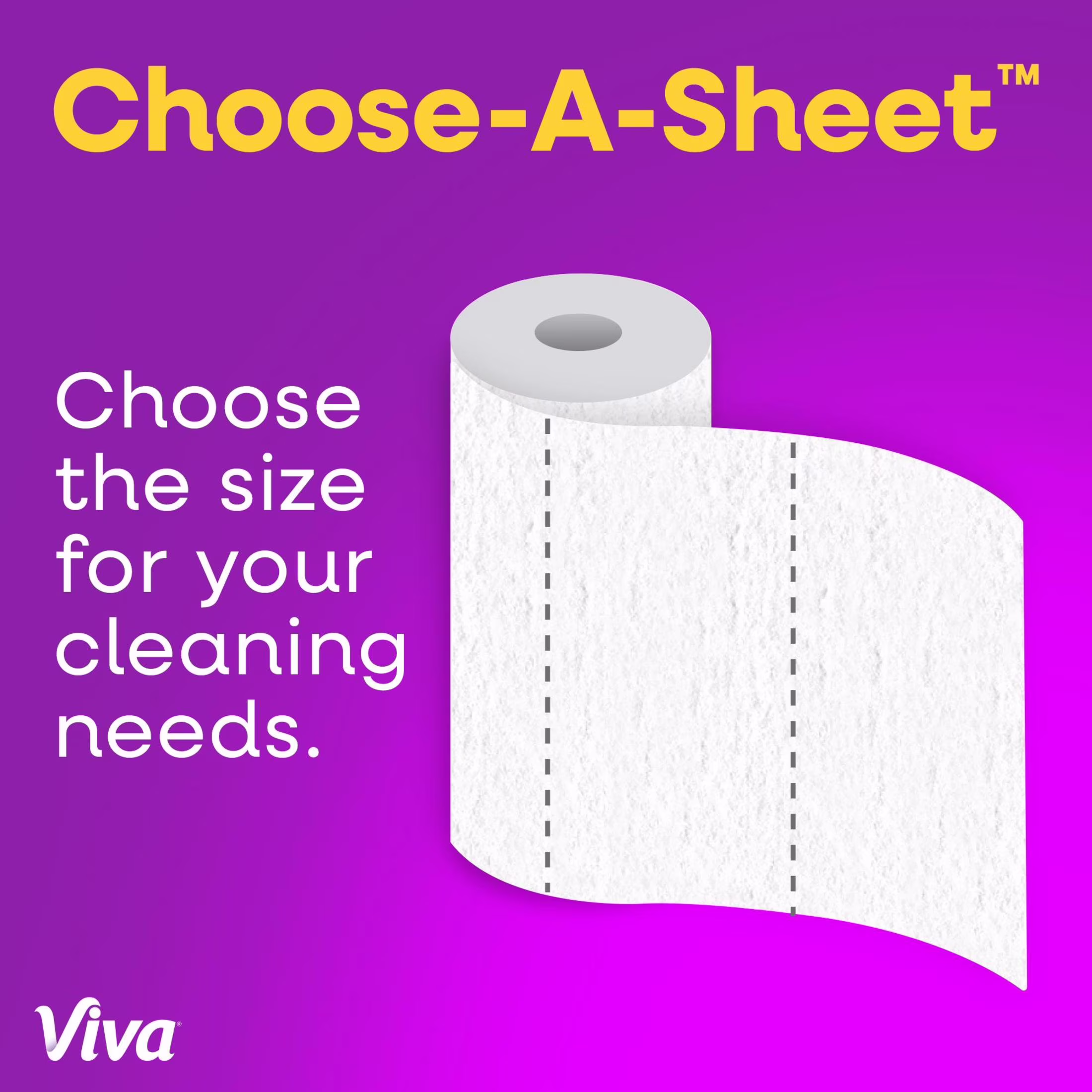 Viva Signature Cloth Paper Towels, 1 Triple Roll, 129 Sheets per Roll