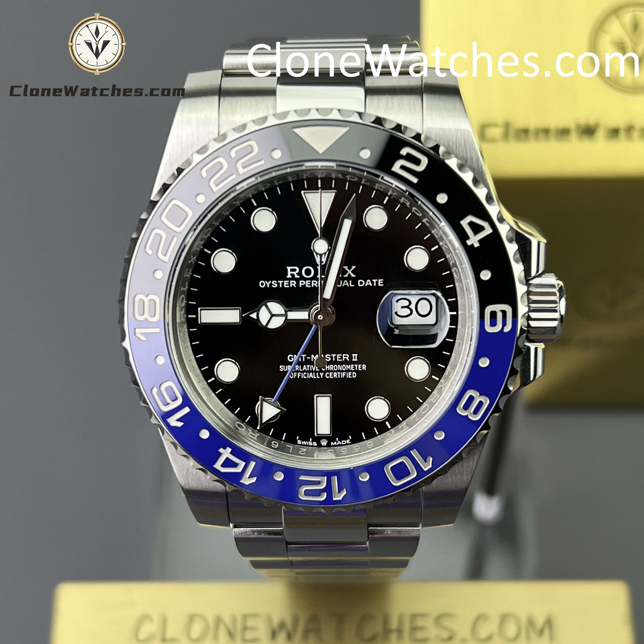 Rolex Super Clone Watches 1:1 BATMAN GMT Master II M126710blnr Oyster 3285 Movement