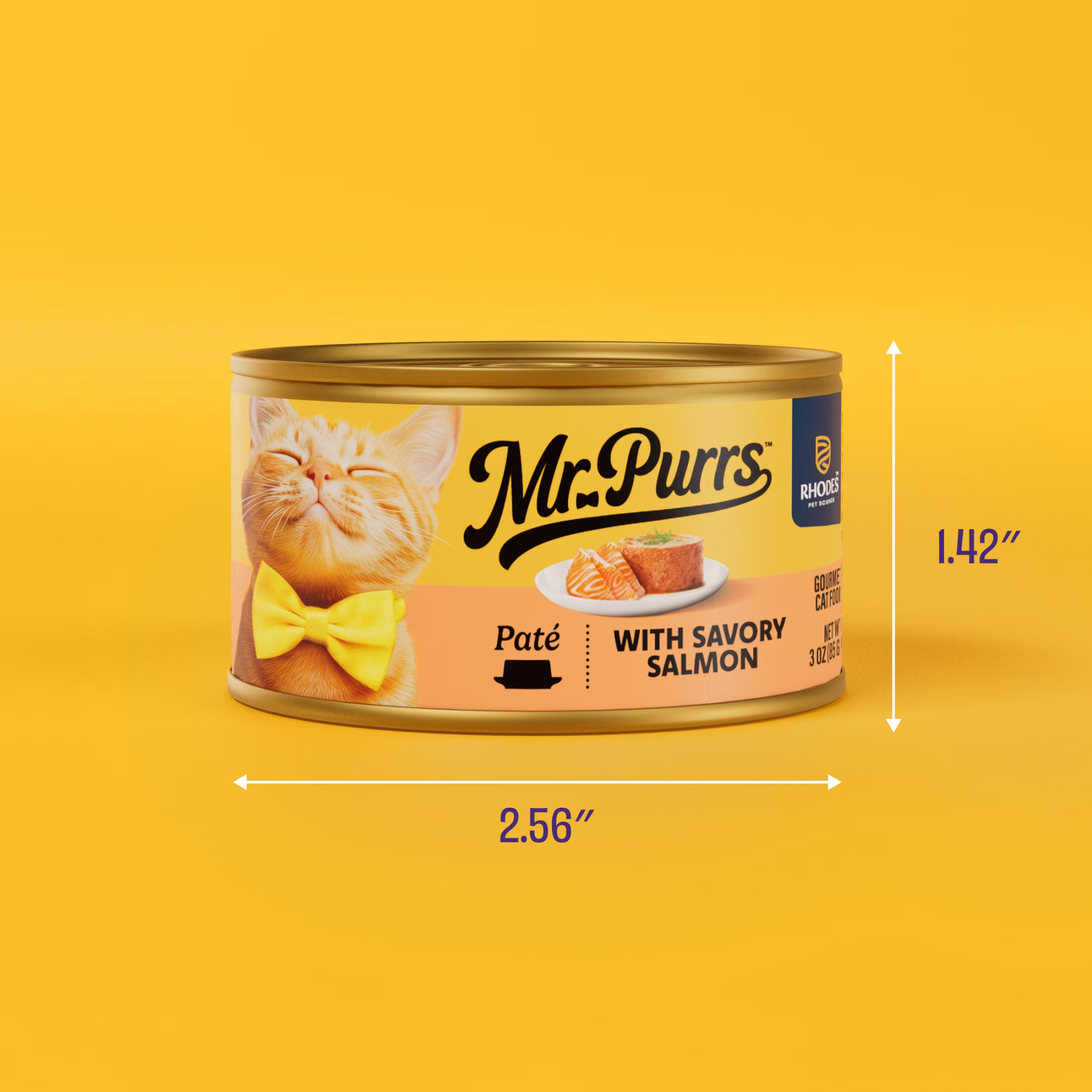 Mr Purrs Savory Salmon in Pate Wet Cat Food, 3 oz Can