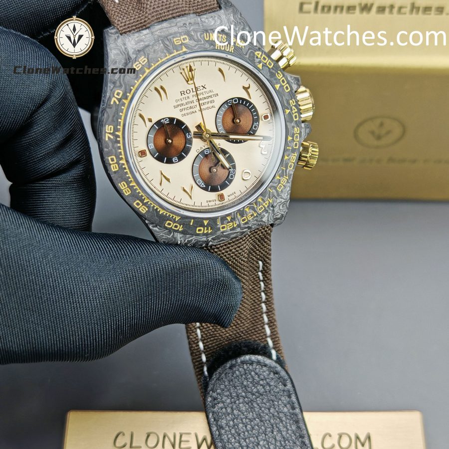 Modified Super Clone Watches 1:1 DiW Rolex Daytona Carbon Fiber DESERT EAGLE ARABIC