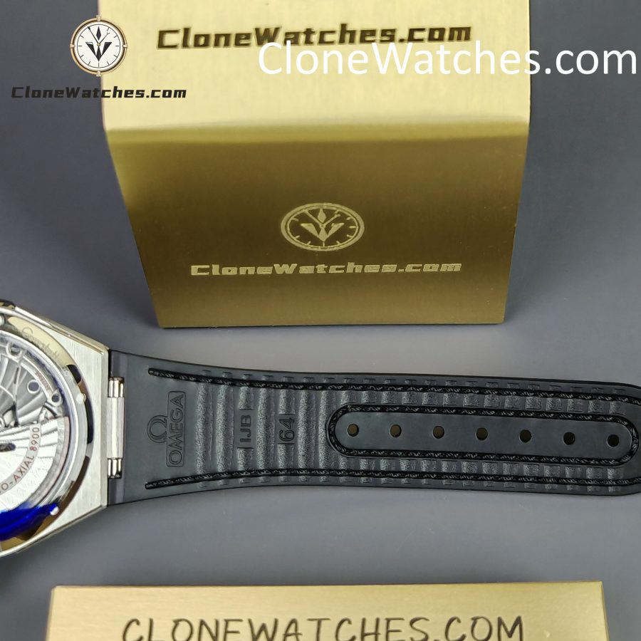 OMEGA Super Clone Watches 1:1 Constellation steel on leather strap 131.33.41.21.01.001 41mm