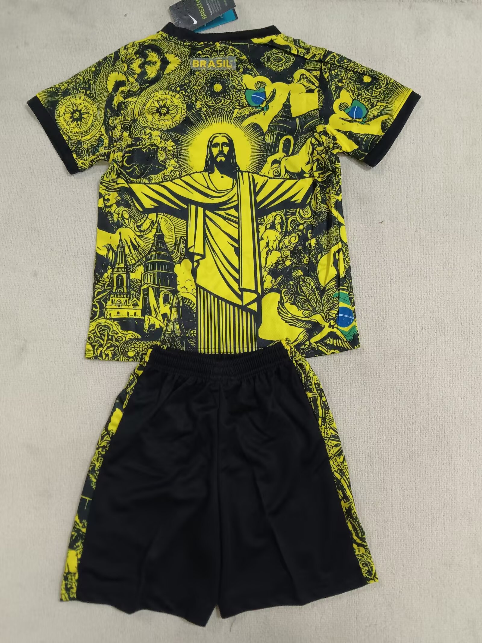 2024-25 Brazil Christ the Redeemer Children's Jersey Set - Fans Edition
