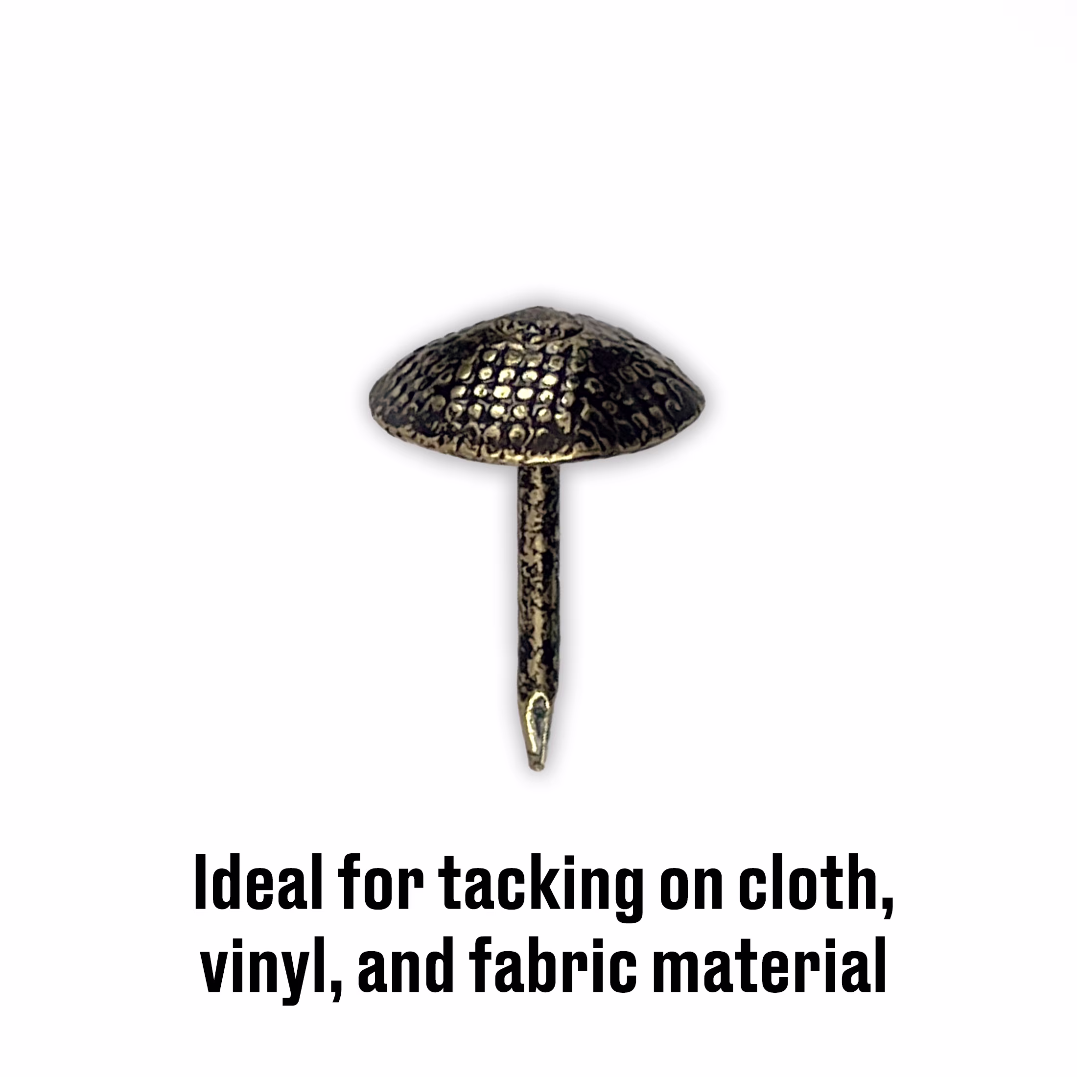 Fas-n-tite Upholstery Nails, Steel, Bright Finish, Antique Brass, 25 pack