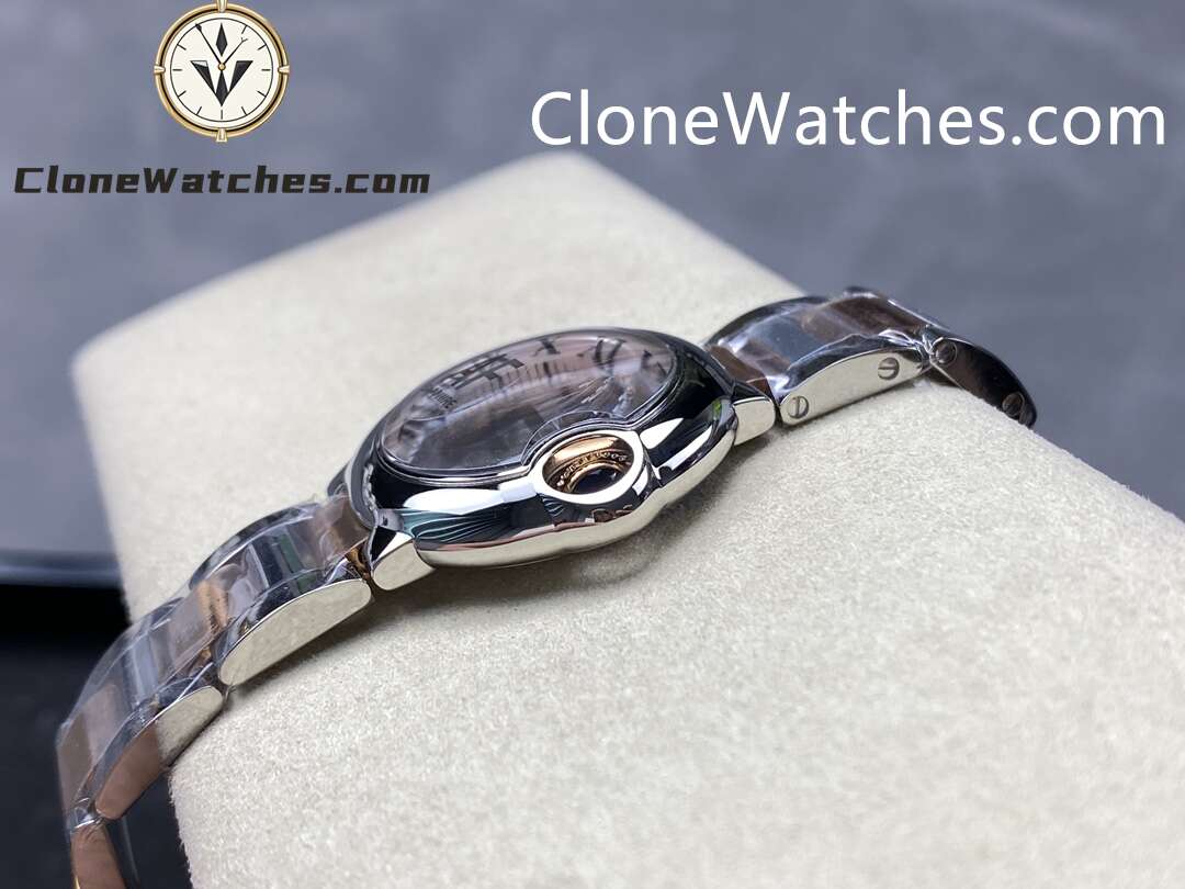 Cartier Super Clone Watches 1:1 Ballon Bleu de W6920034 Mother-of-pearl Dial 28mm