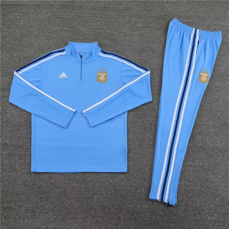 2023/2024 Argentina Half-length Training Wear Light Blue Suit