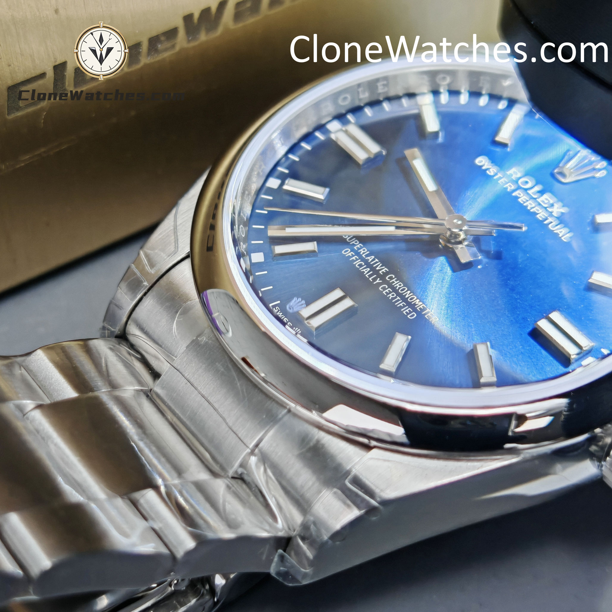Rolex Super Clone Watches 1:1 Oyster Perpetual Blue Dial 36mm M126000-0003 3230 Movement