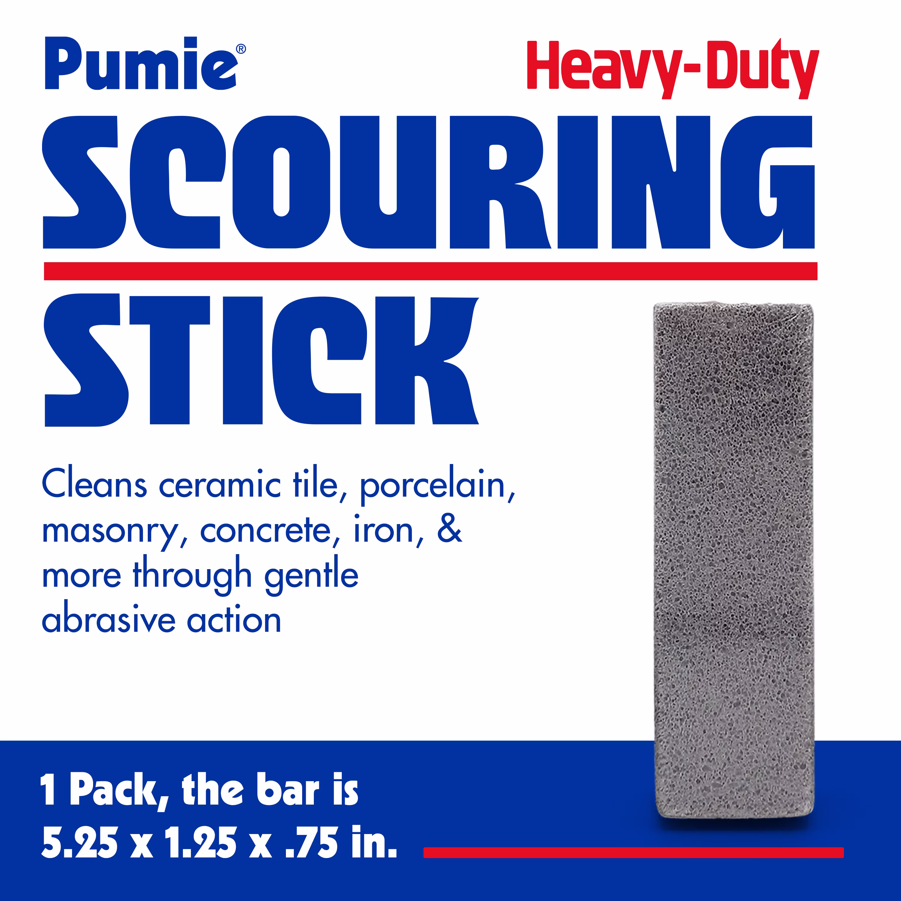 Pumie Scouring Stick Indoor and Outdoor Cleaner, 1 Count