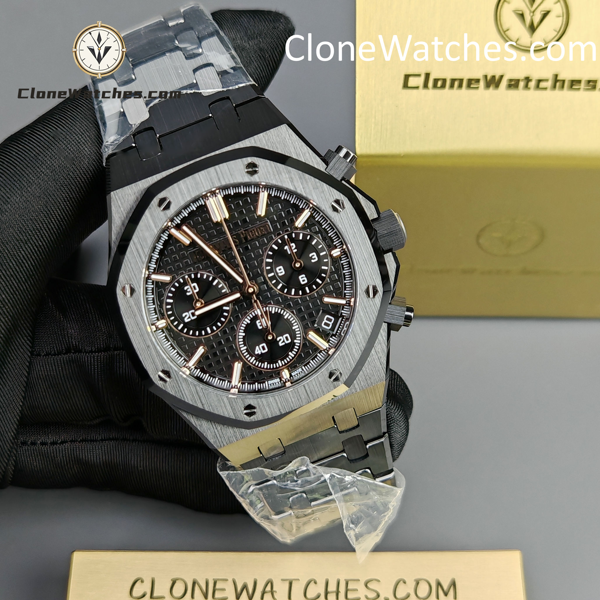 Audemars Piguet Super Clone Watches 1:1 Royal Oak All Black Dial 26240 Selfwinding Chronograph