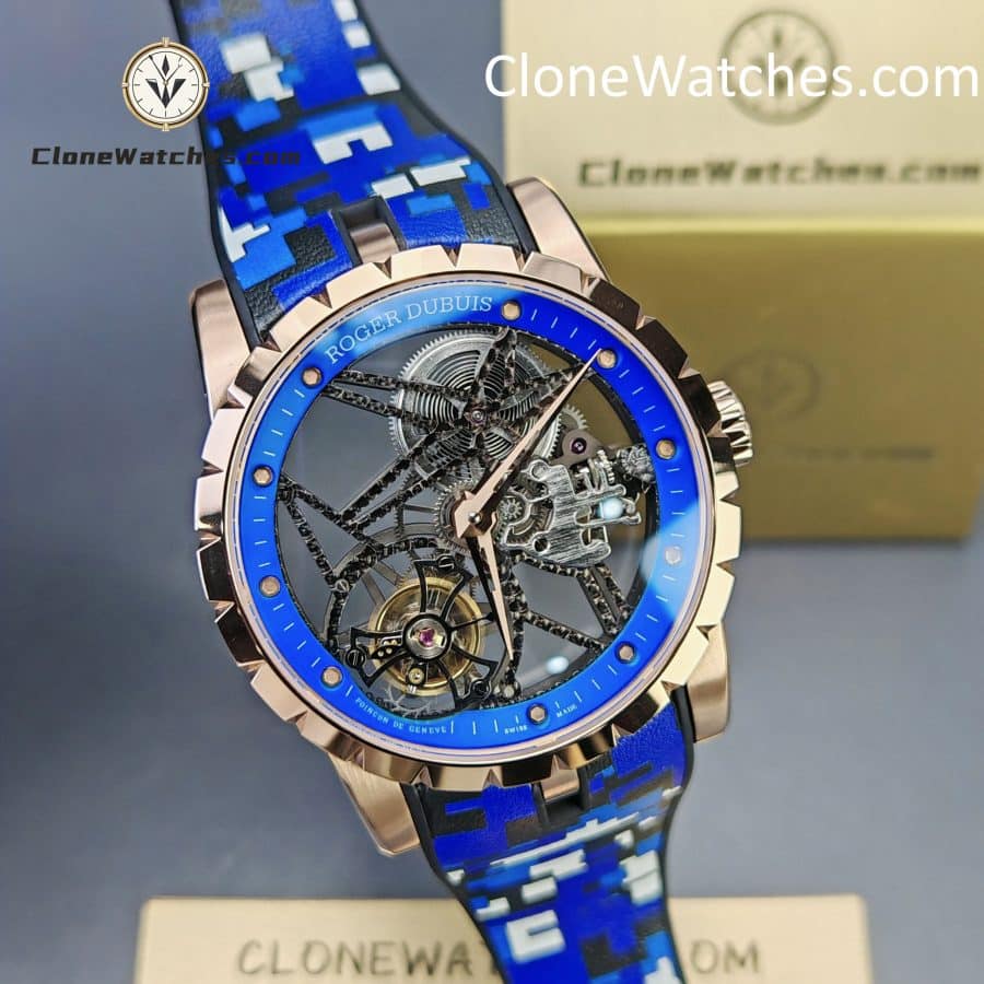 Roger Dubuis Super Clone Watches 1:1 Excalibur Skeleton Tourbillon RDDBEX0940 42MM
