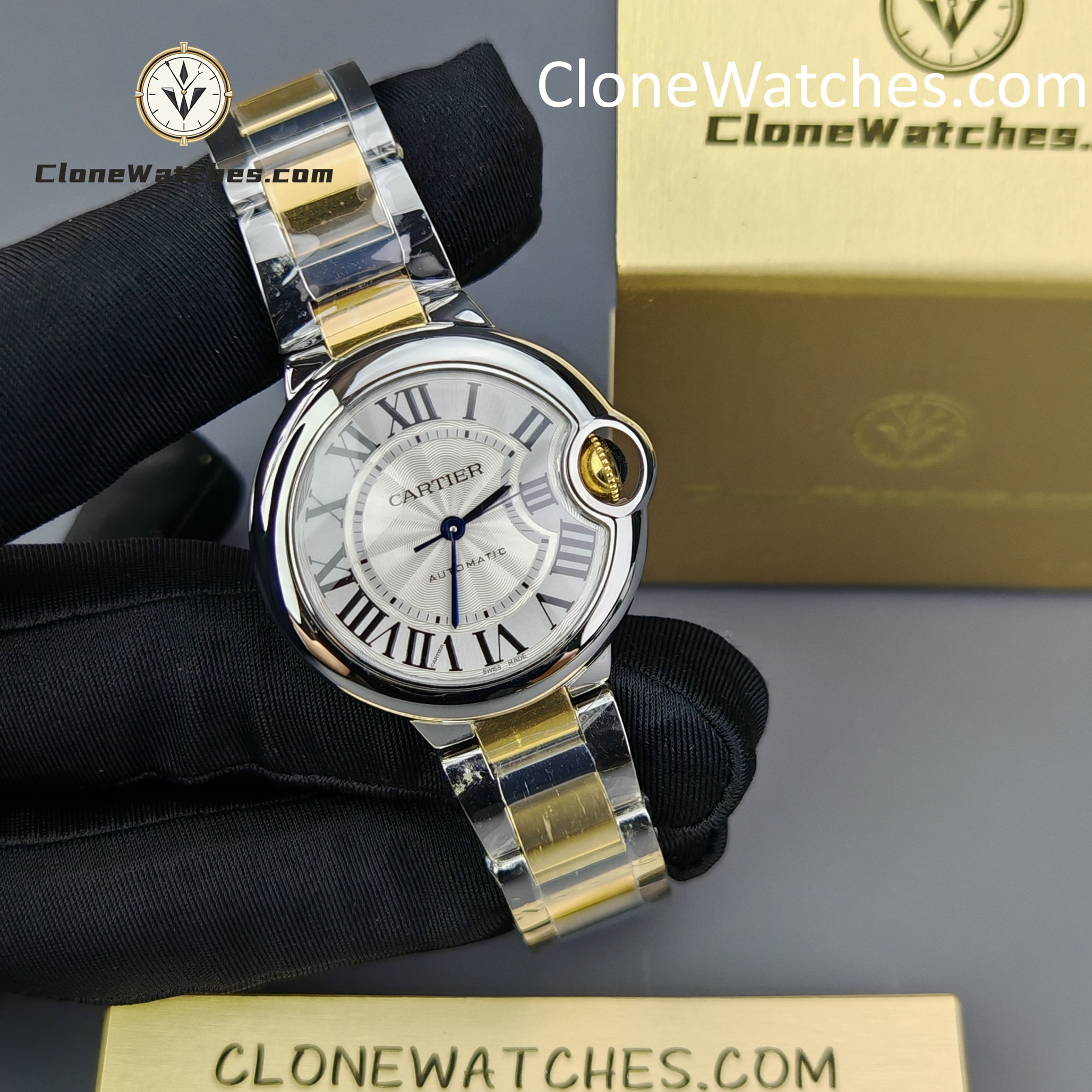 Cartier Super Clone Watches 1:1 Ballon Bleu de W2BB0002 Silver Dial 33mm