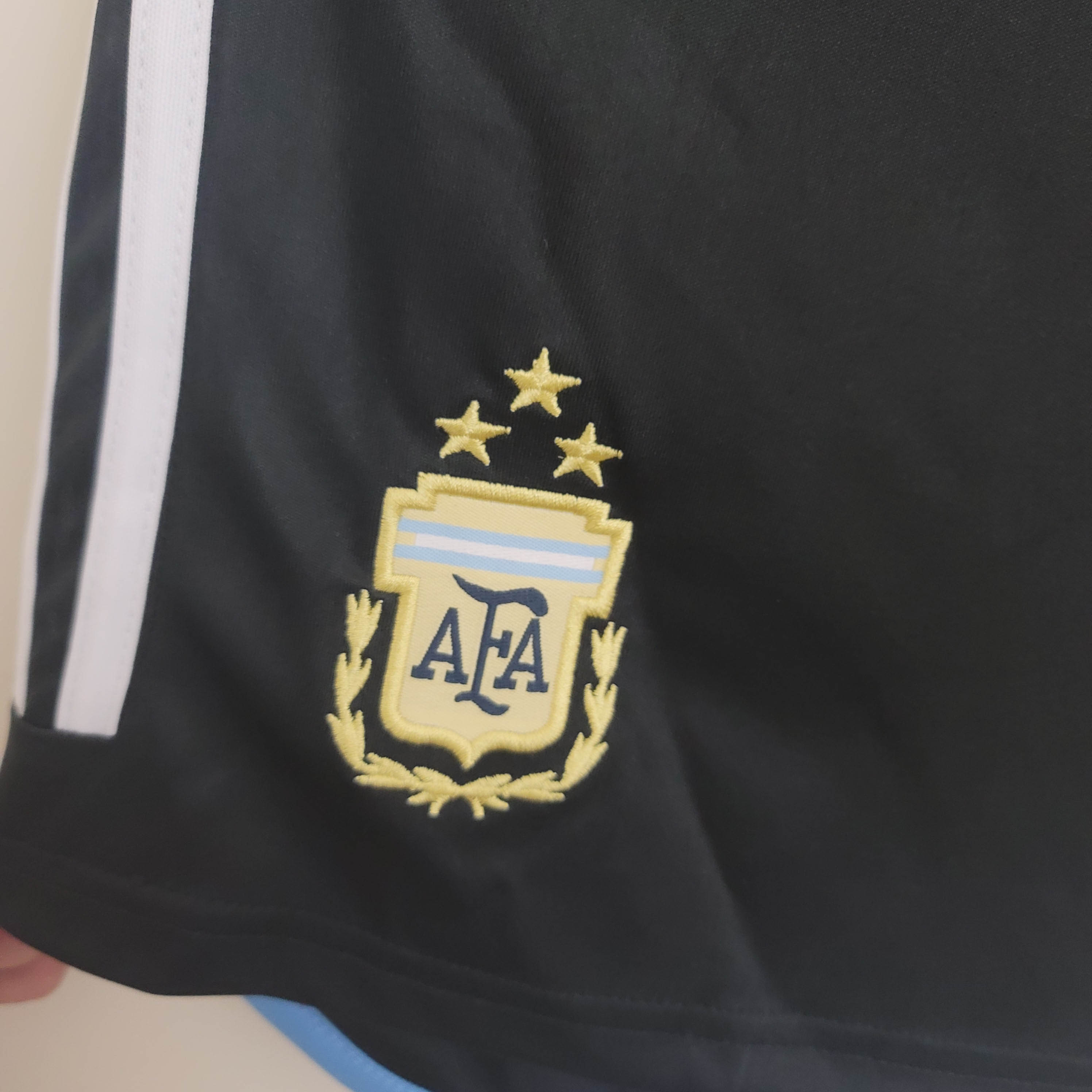 2022 FIFA World Cup Argentina National Team Jersey Home Shorts Black - Fans Edition