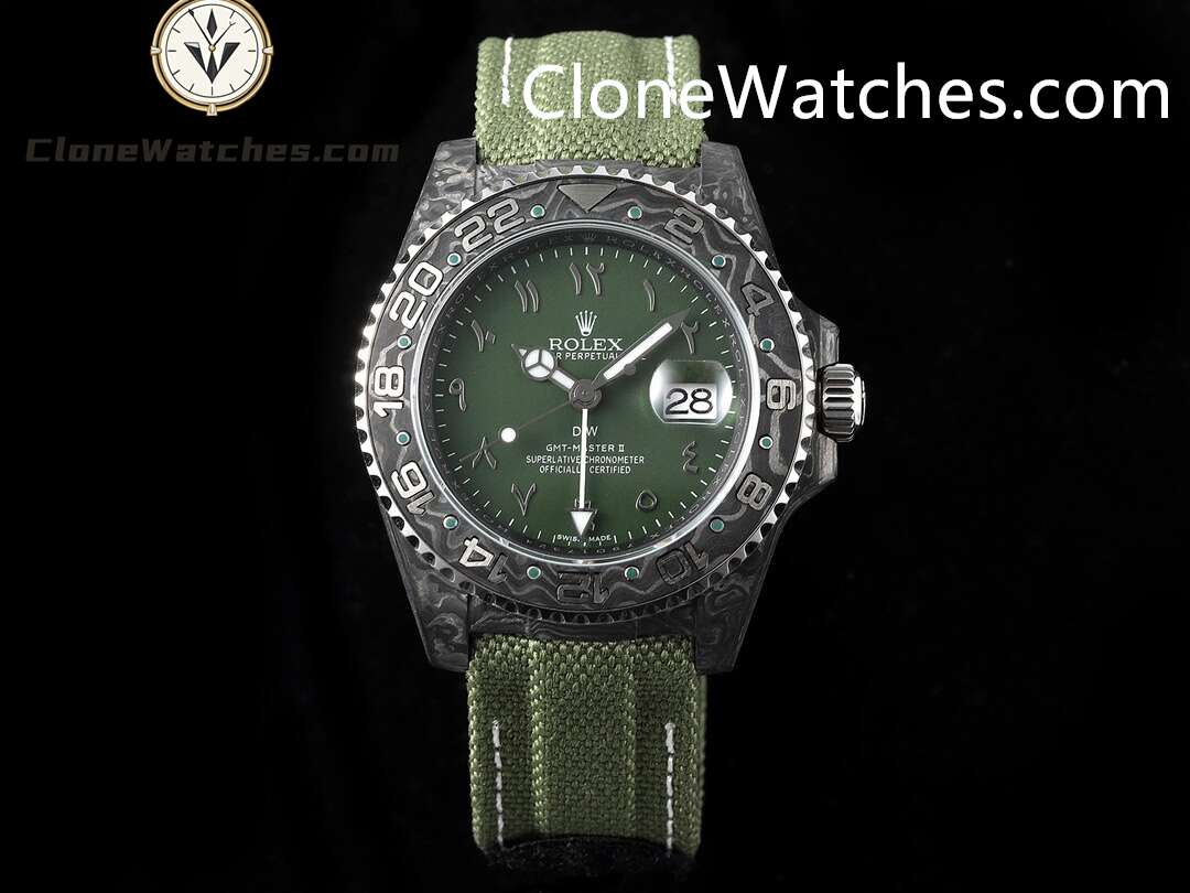 Modified Super Clone Watches 1:1 DIW Rolex GMT Master II “OLIVE GREEN” 3285 Movement