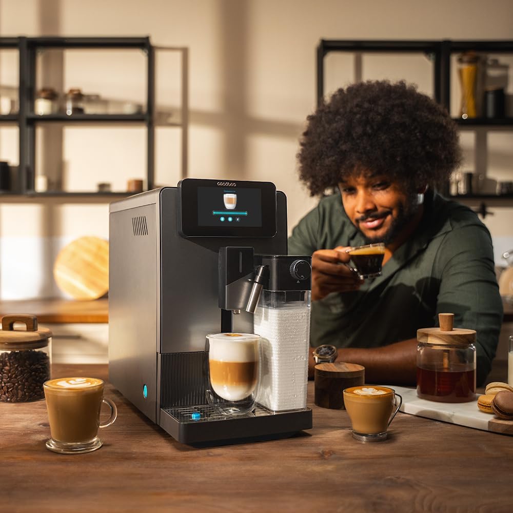 Cafetière superautomatique Cremmaet Latte Touch 19 bars thermoblock 12 boissons 4 profils eau 11 L lait 400 ml écran TFT moulin conique