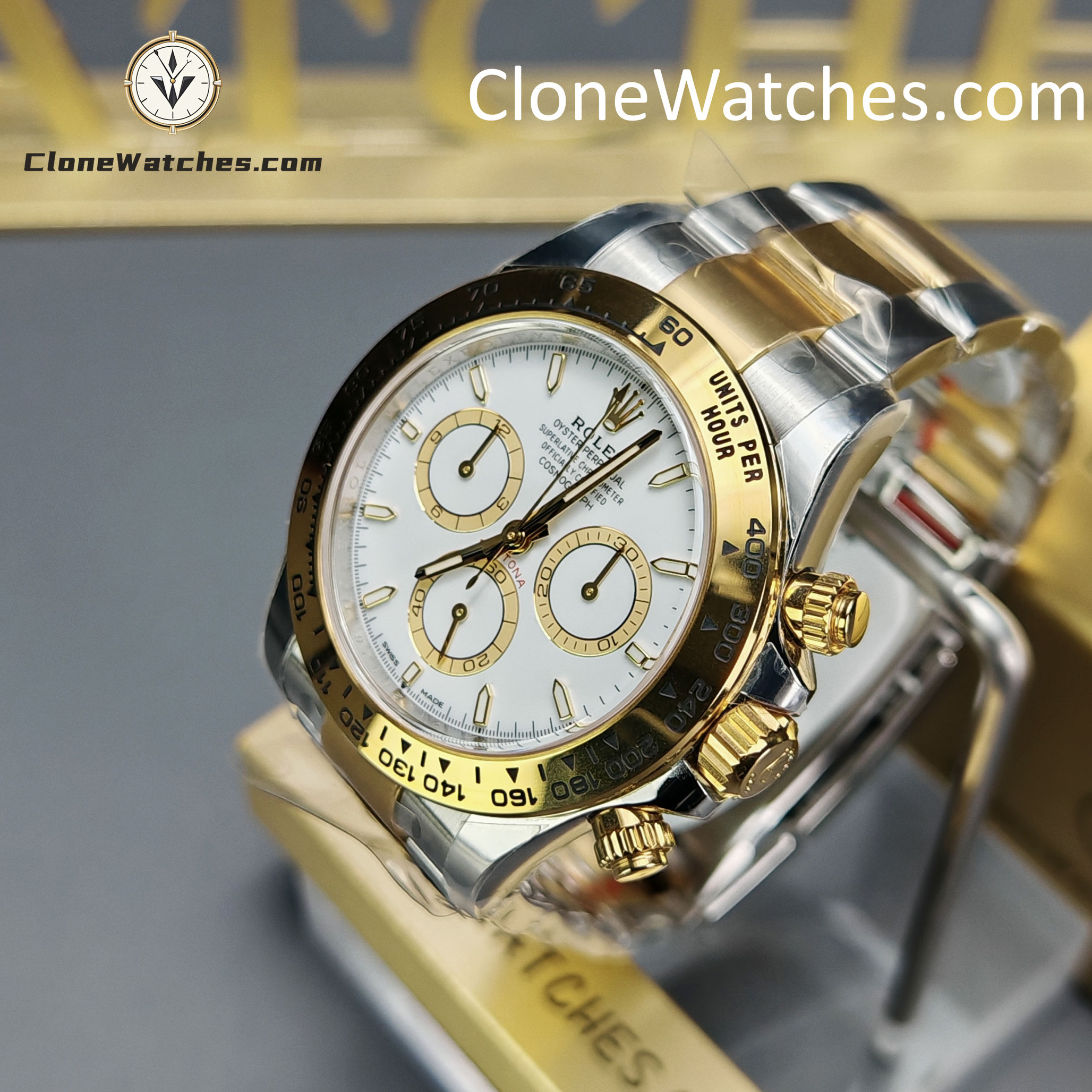 Rolex Super Clone 1:1 Daytona 18k gold m126503-0001 White Dial 4131 movement