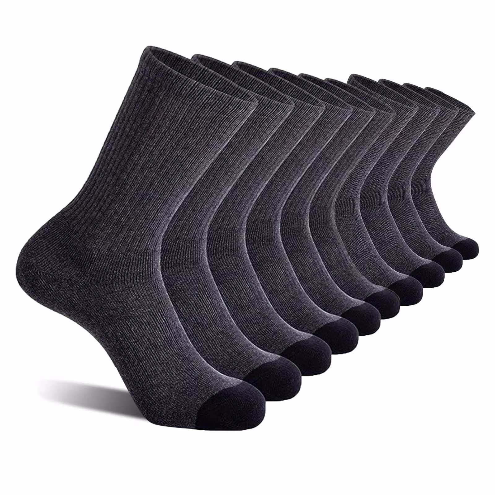 asjyhkr Mens Crew Socks Cotton Running Hiking Basketball Football Athletic Mid Calf Socks