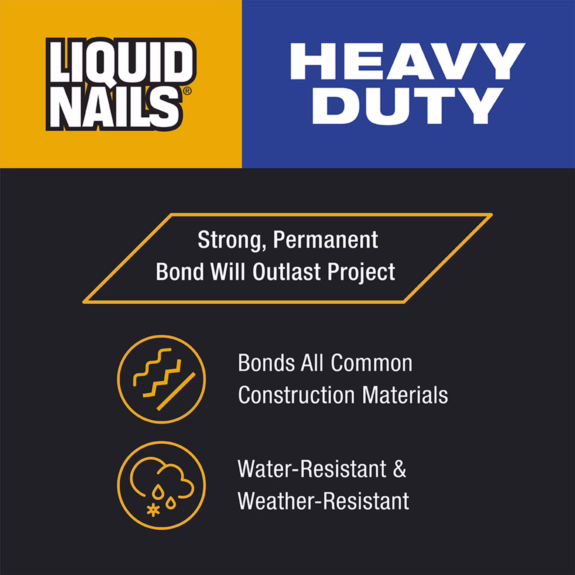 Liquid Nails Heavy Duty 10 oz. White Low VOC Construction Adhesive