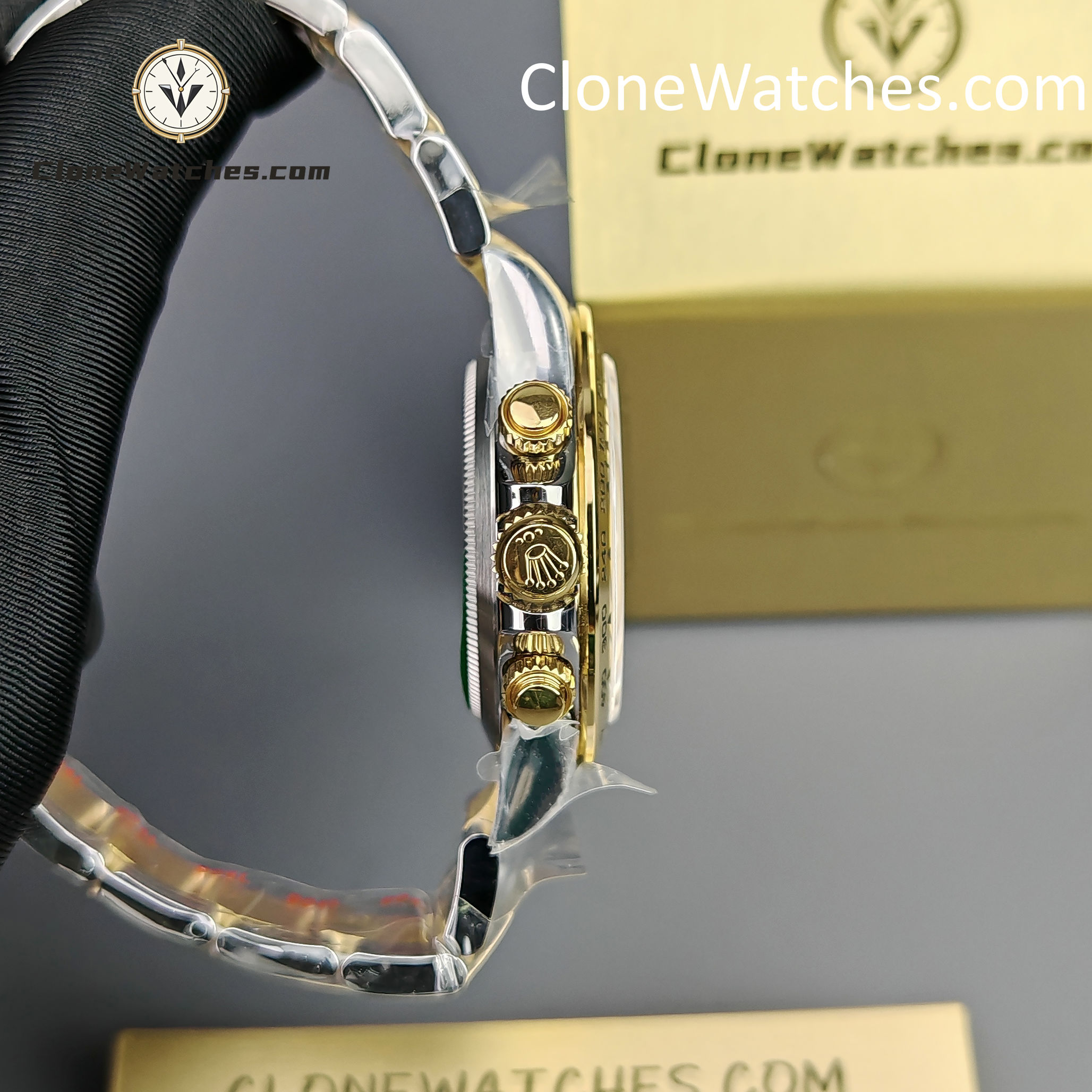 Rolex Super Clone Watches 1:1 Daytona 18k gold M116503-0001 White Dial 4130 movement