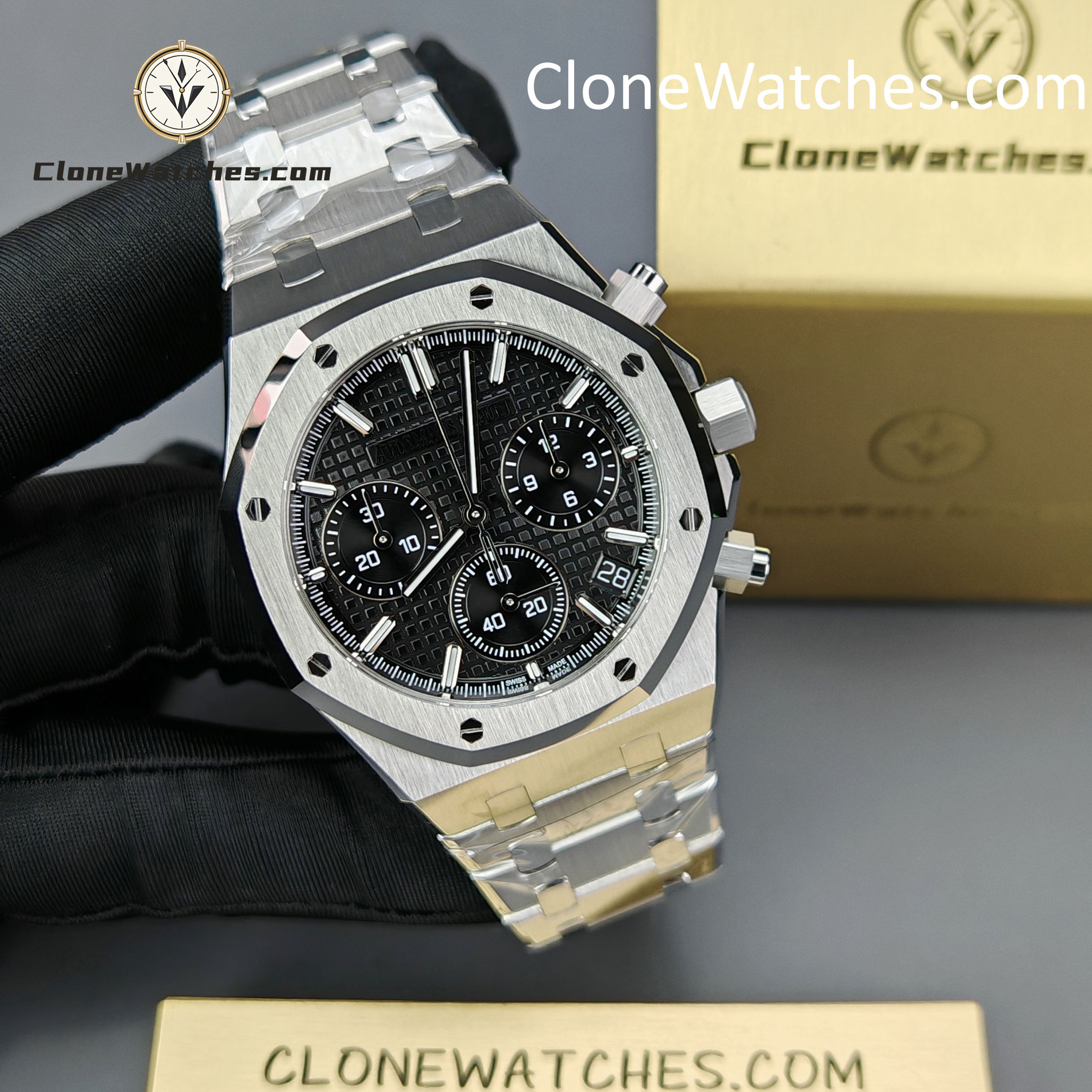 Audemars Piguet Super Clone Watches 1:1 Royal Oak Black Dial 26240 Selfwinding Chronograph