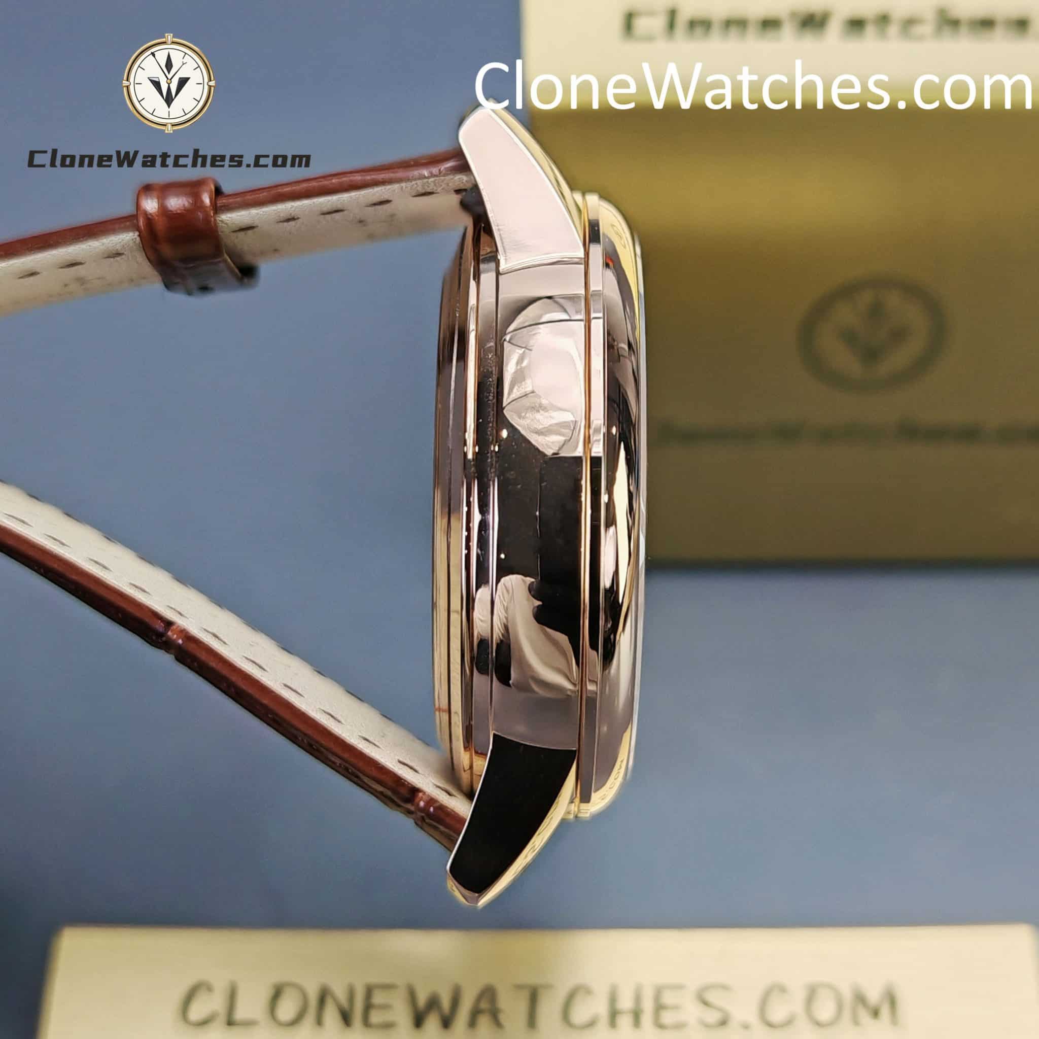 Vacheron Constantin Super Clone Watches 1:1 Patrimony Rose Gold 4010U/000R-B329 White Dial