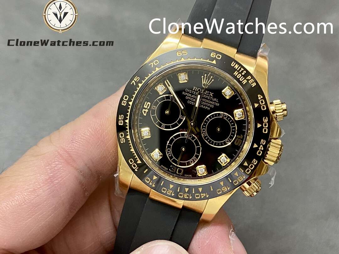 Rolex Super Clone Watches 1:1 Daytona Black Dial M116518ln – 0046 4130 Movement