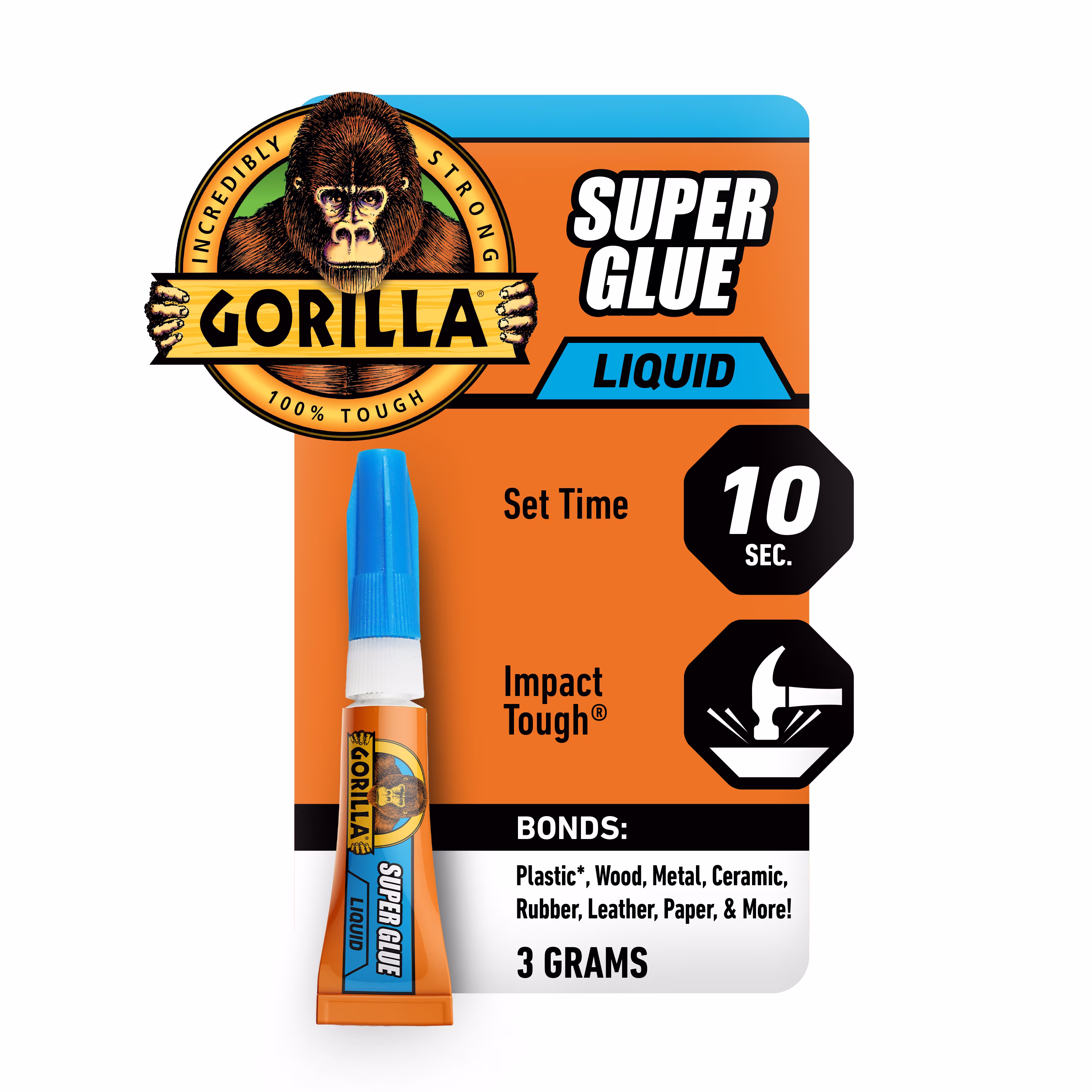Gorilla Super Glue 3g Tube, Product Net Content Quantity 1