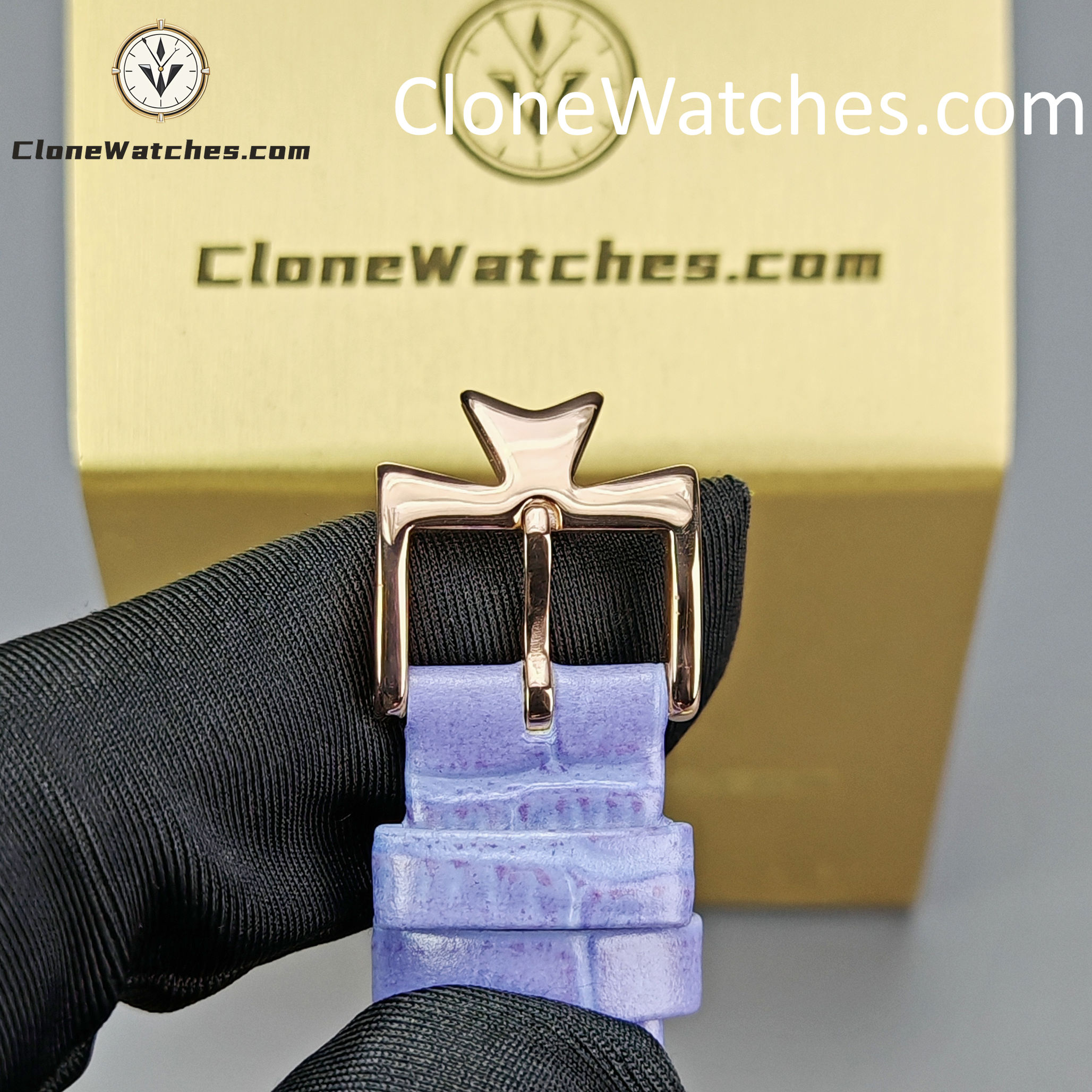 Vacheron Constantin Super Clone Watches 1:1 Égérie Moon Phase 8005F/000R-H030 Purple Dial