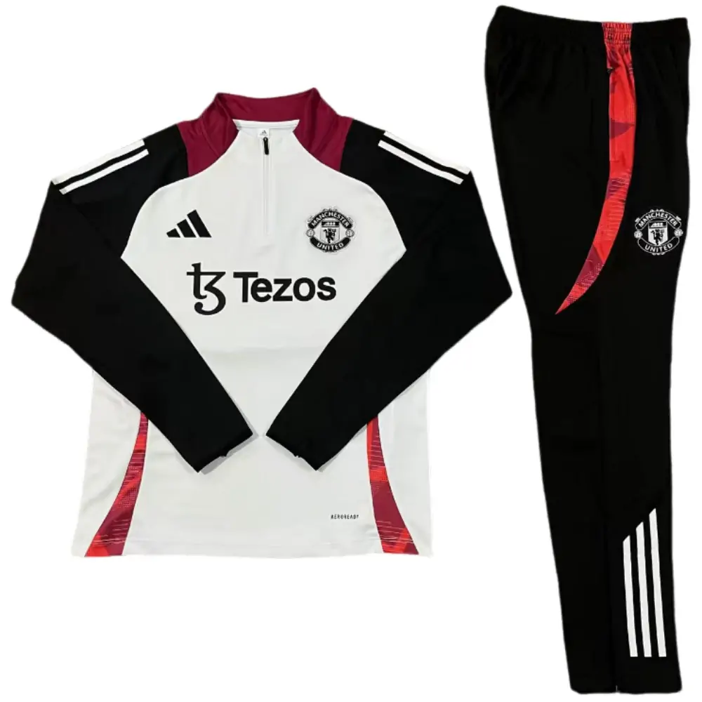 2024-25 New Season Manchester United White Kids Training Jersey