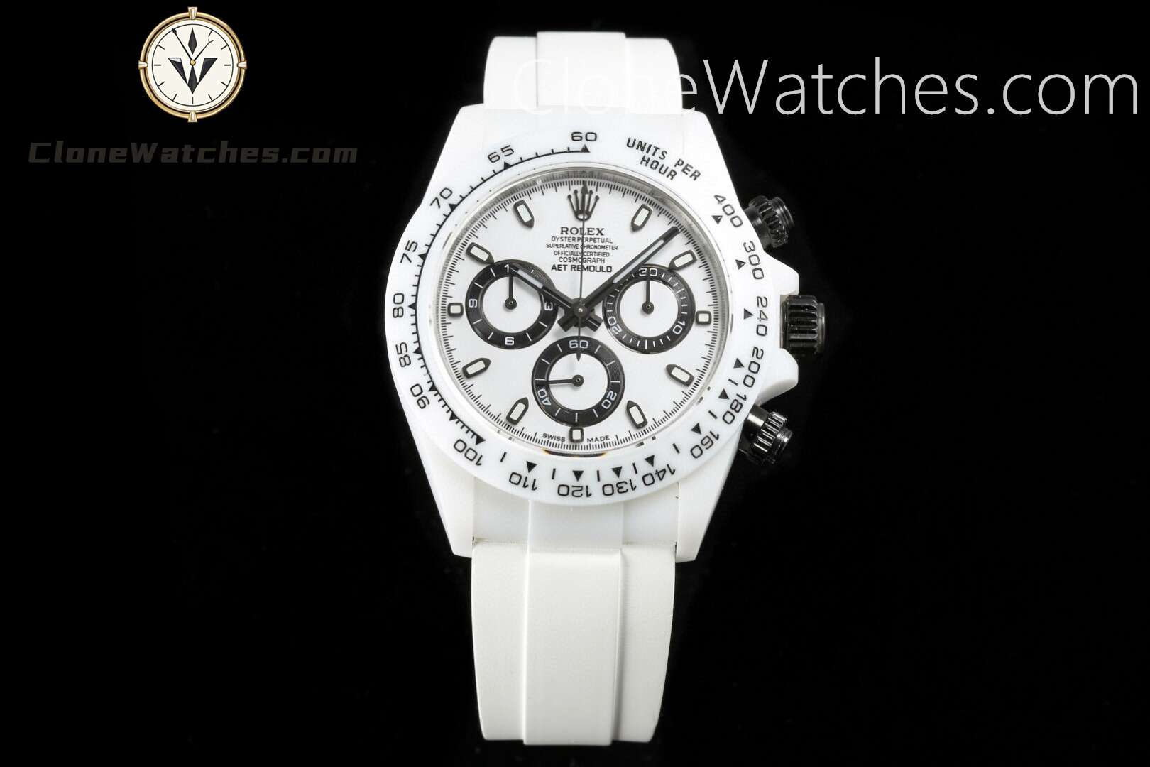 Modified Super Clone Watches 1:1 AET Rolex Daytona ceramic White Classic