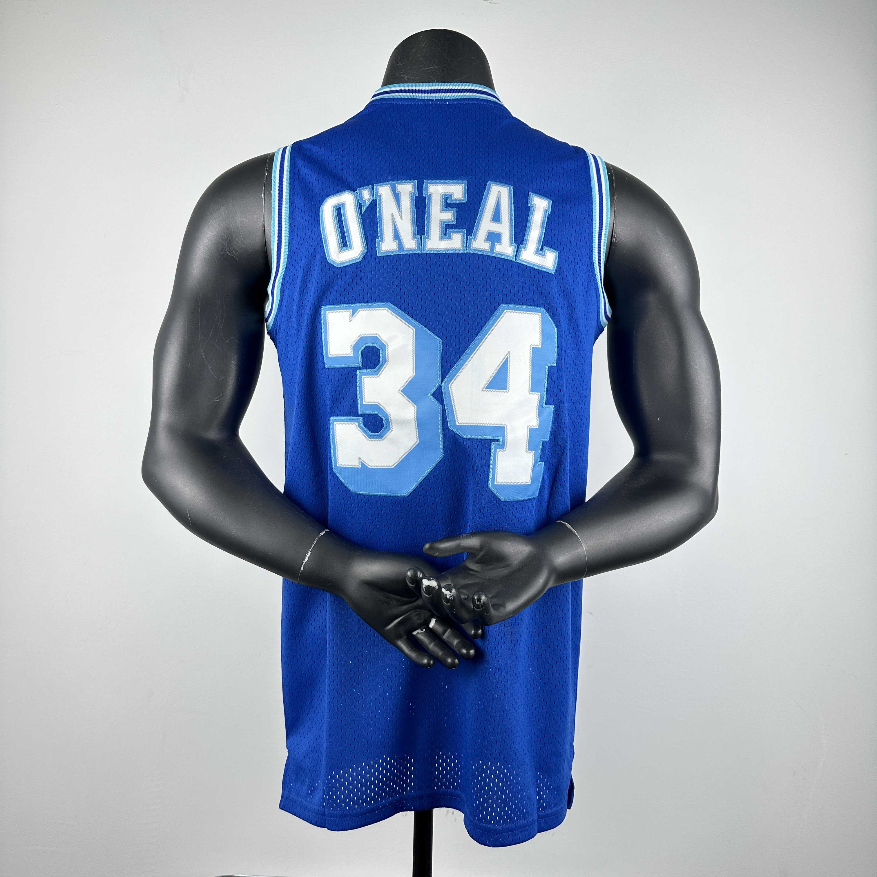 Embroidered MN retro jersey Lakers 96/97 season blue No. 34 O'Neal