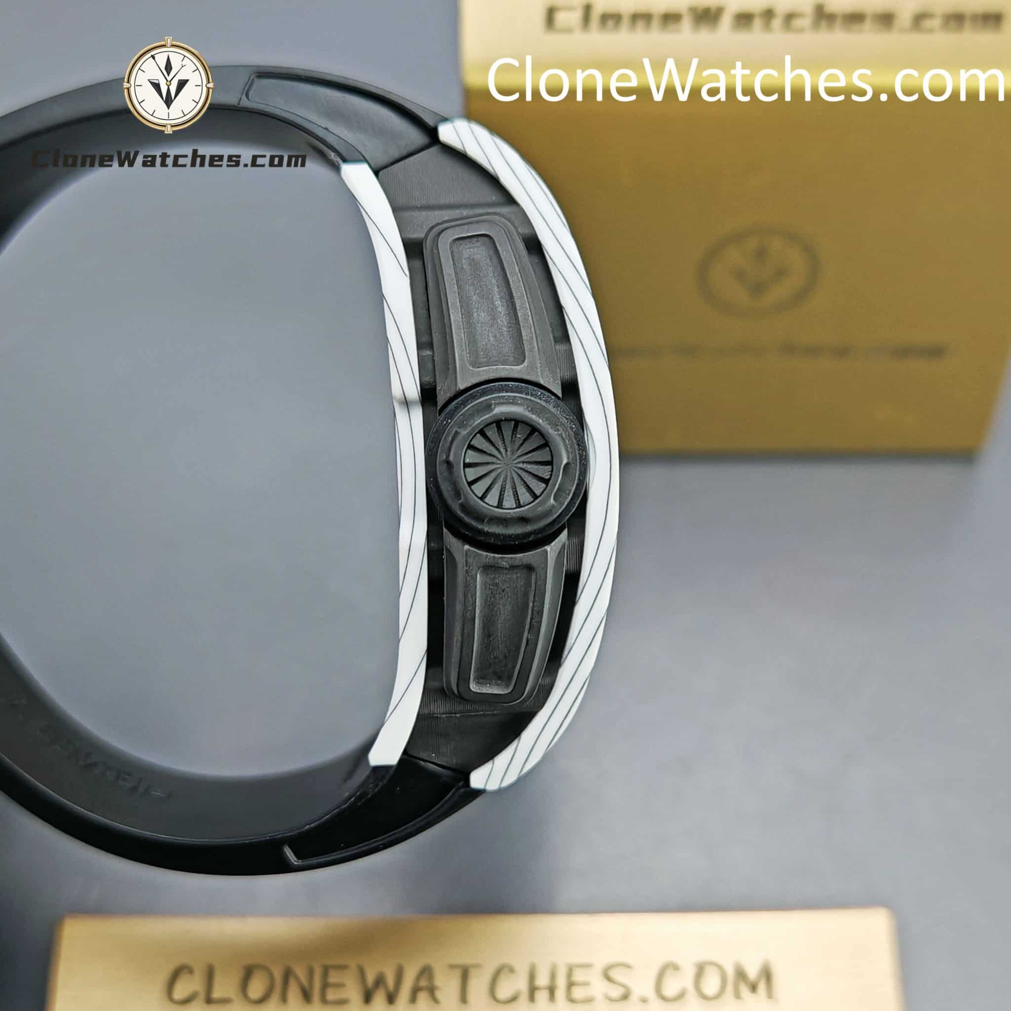 Richard Mille Super Clone Watches 1:1 RM 61-01 ULTIMATE EDITION Tourbillon White Strap