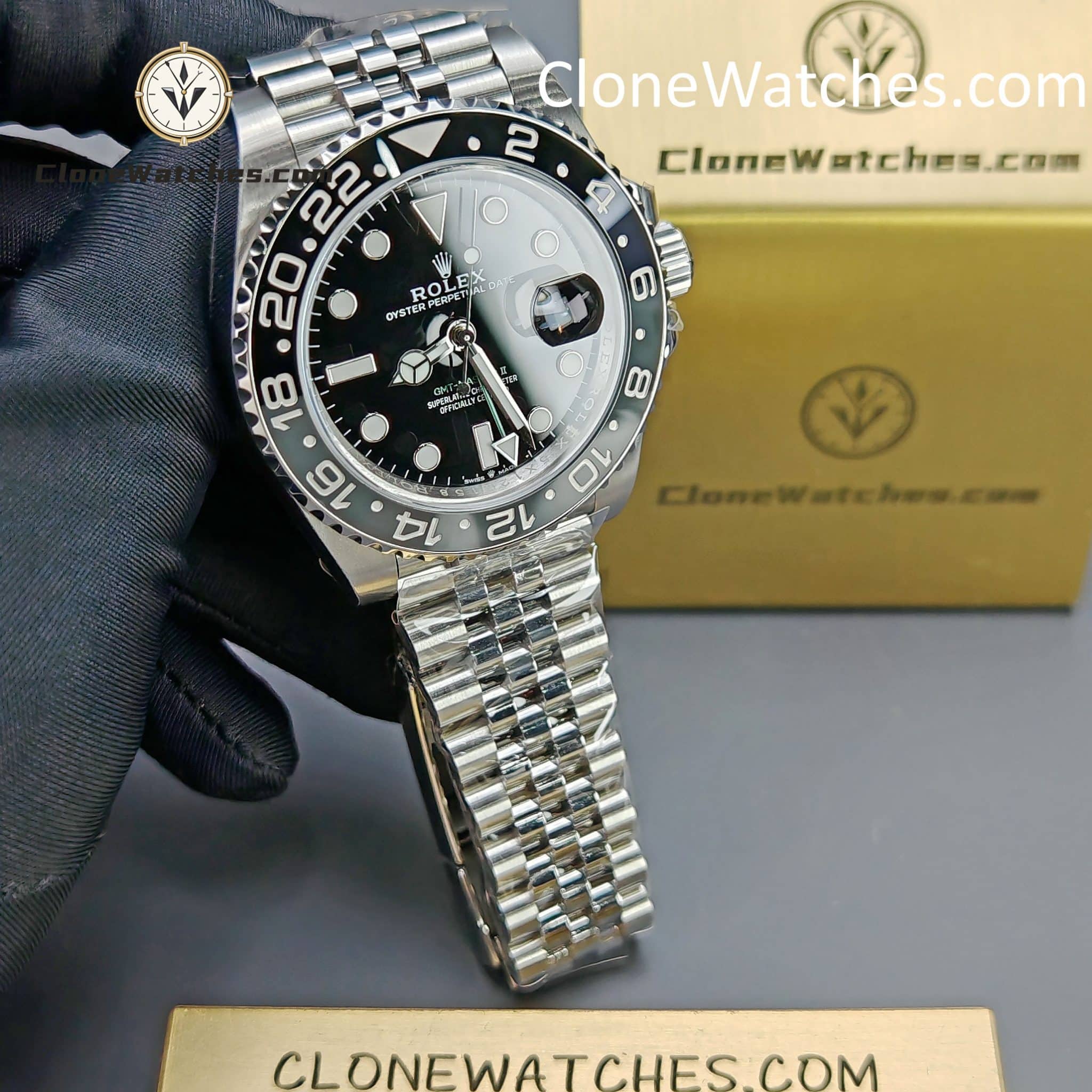 Rolex Super Clone Watches 1:1 Bruce Wayne GMT Master II M126710grnr Jubilee 3285 Movement