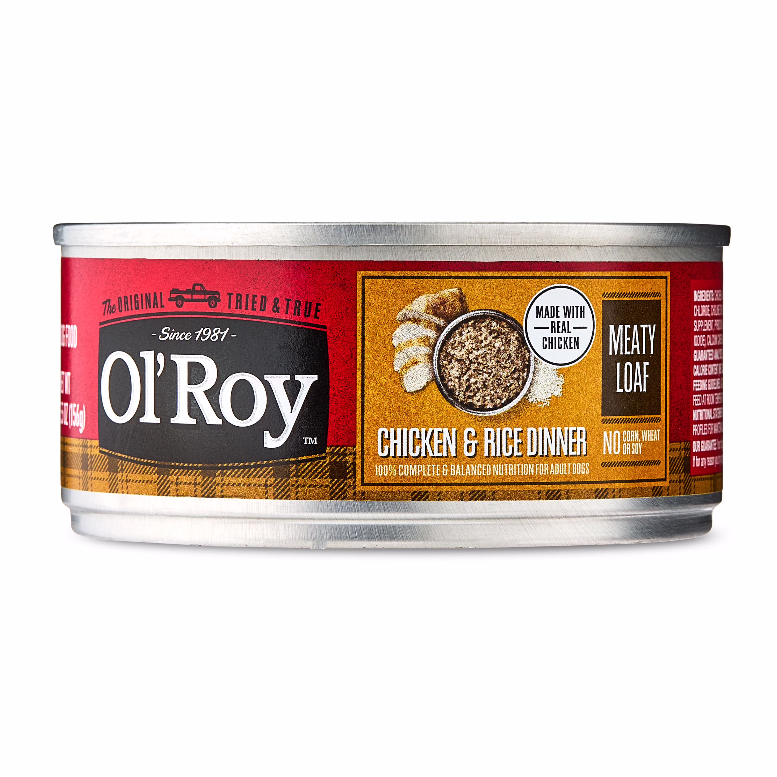 (6 pack) Ol' Roy Chicken & Rice Dinner Meaty Loaf Wet Dog Food, 5.5 oz Can