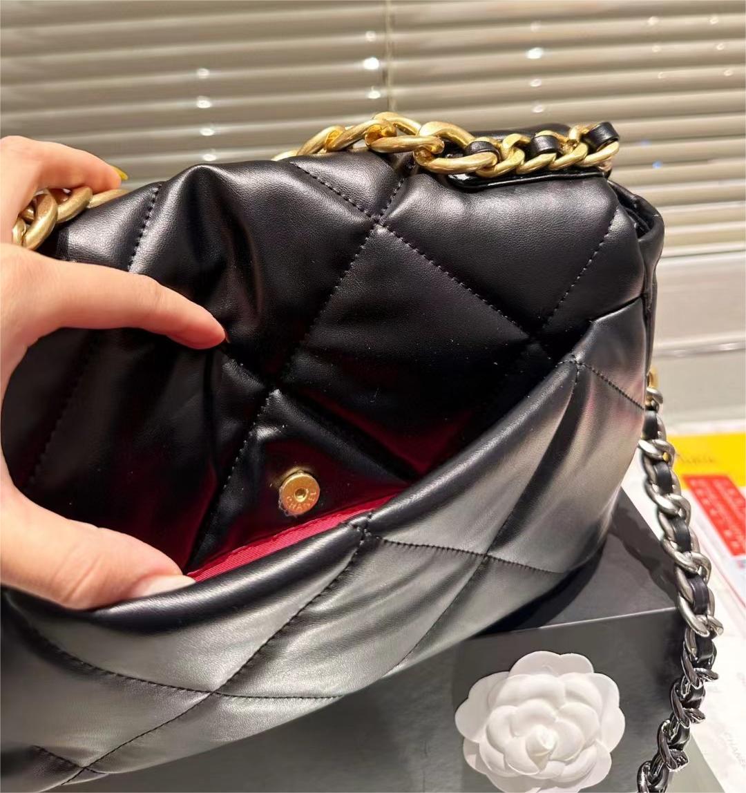 Chanel 19 Flap Bag Double chain sheepskin 30cm