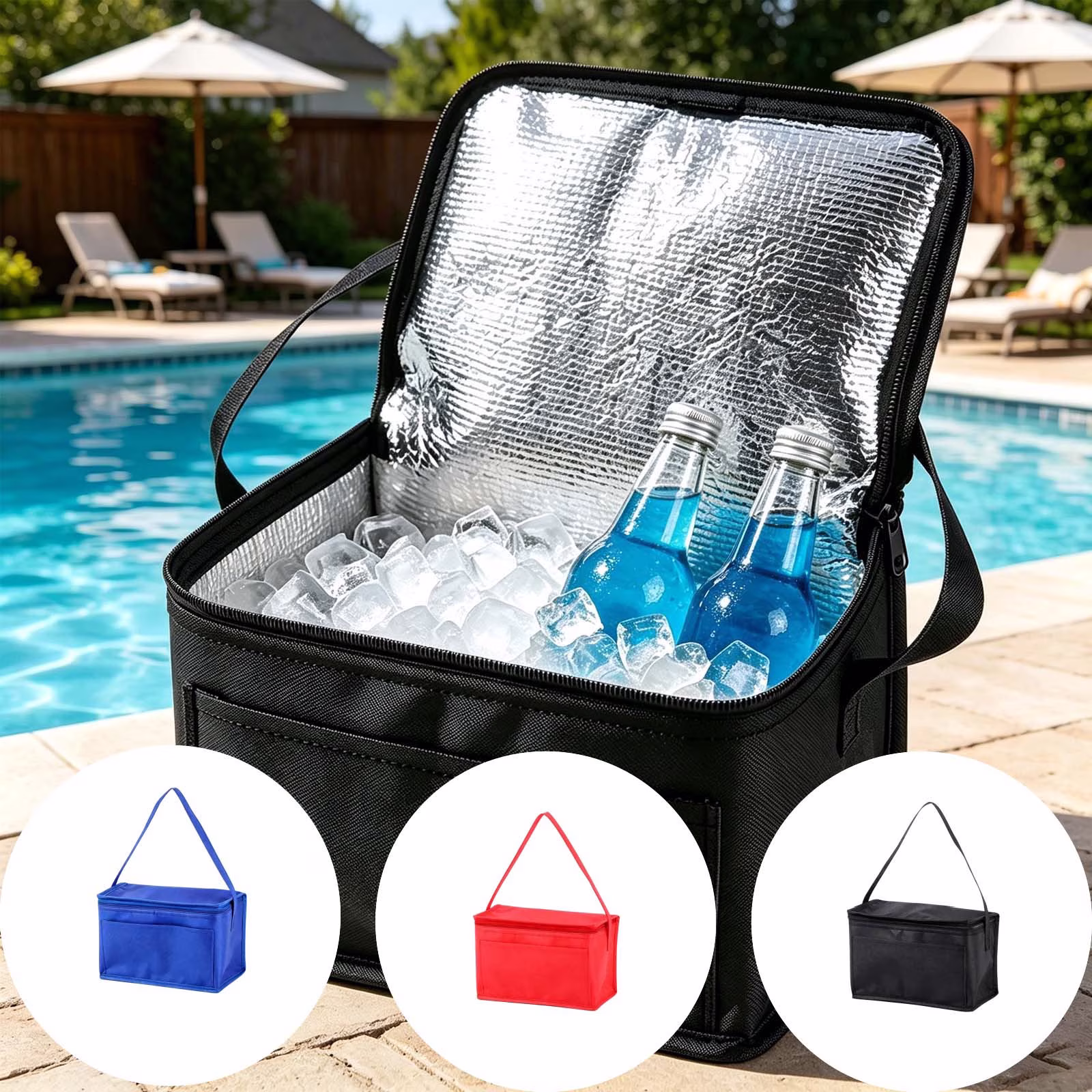 Yeciiwht Soft Cooler Bag, Insulated Tote Lunch Bag, Portable Lightweight Leakproof Small Cooler for Beach Camping Picnic Travel