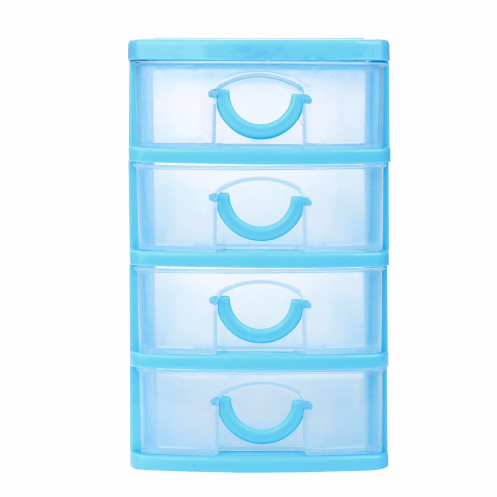 Moocorvic Small Capacity Organizer Box Plastic Storage Drawers Craft Organizers and Storage,for Toys Earrings Kids, Foldable,Clear Window