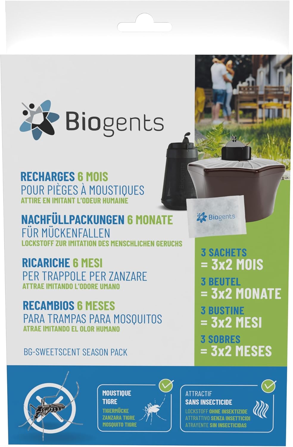 Piège extérieur anti moustiques avec recharge 6 mois
