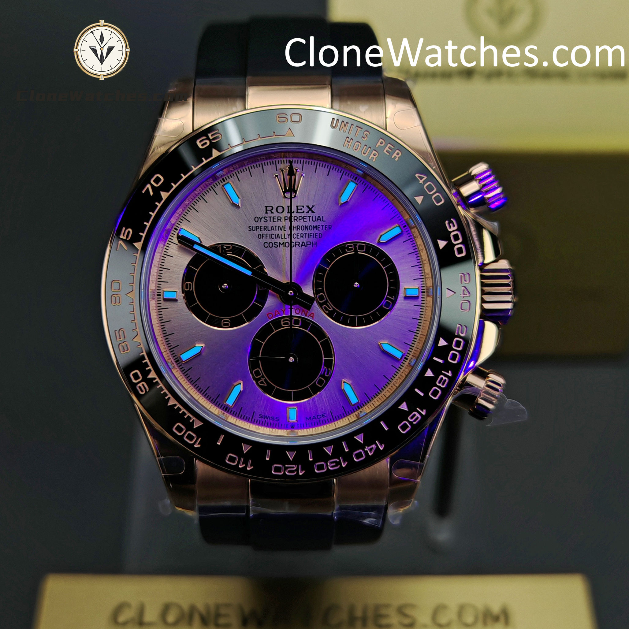 Rolex Super Clone Watches 1:1 Daytona Rose Gold M126515ln-0006 4131 Movement
