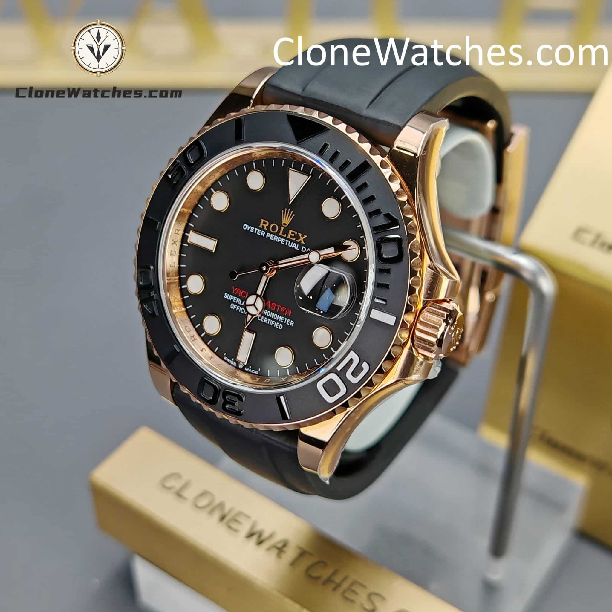 Rolex Super Clone Watches 1:1 Yacht Master 18k Rose Gold m126655-0002 3235 Movement