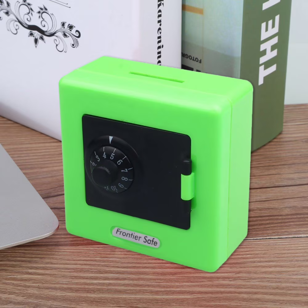 JilgTeok Combination Lock Money Coin Saving Storage Box Cash Safe Case Piggys Bank for Travel Essentials