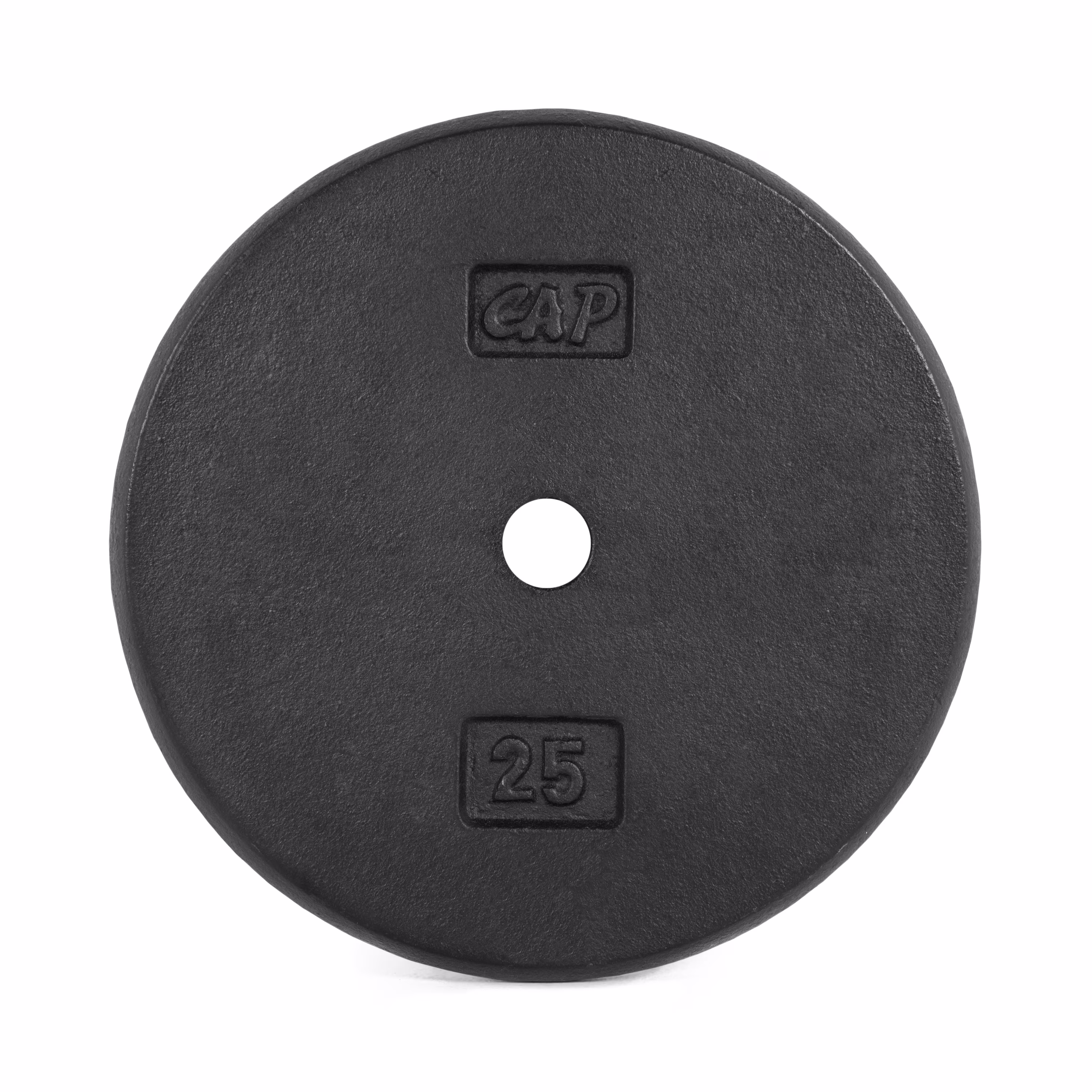 CAP Barbell Standard Cast Iron Weight Plate, Black, Singles 1.25-50 lb